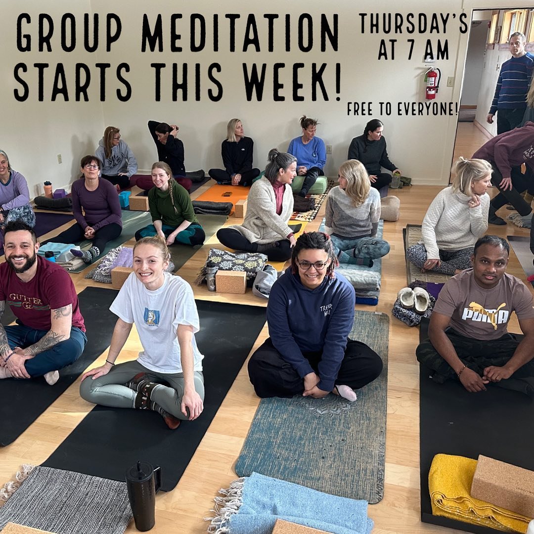 Group meditation starts this week.  We will be offering meditation every Thursday morning at 7 am to our overnight guests as well as the general public, all are welcome to come and explore the various types of meditation together.
