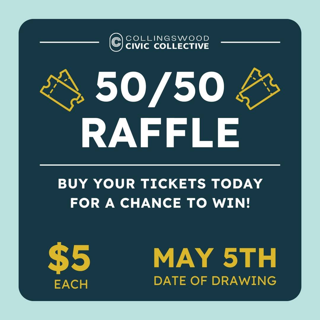 Join Our 50/50 Raffle and Win Big!
Get Your Tickets Now at: https://tinyurl.com/2024yardsale5050
Or check the links in our bios!

What&rsquo;s a 50/50 Raffle? A 50/50 raffle is simple: half the proceeds go to funding Collingswood Civic Collective pro