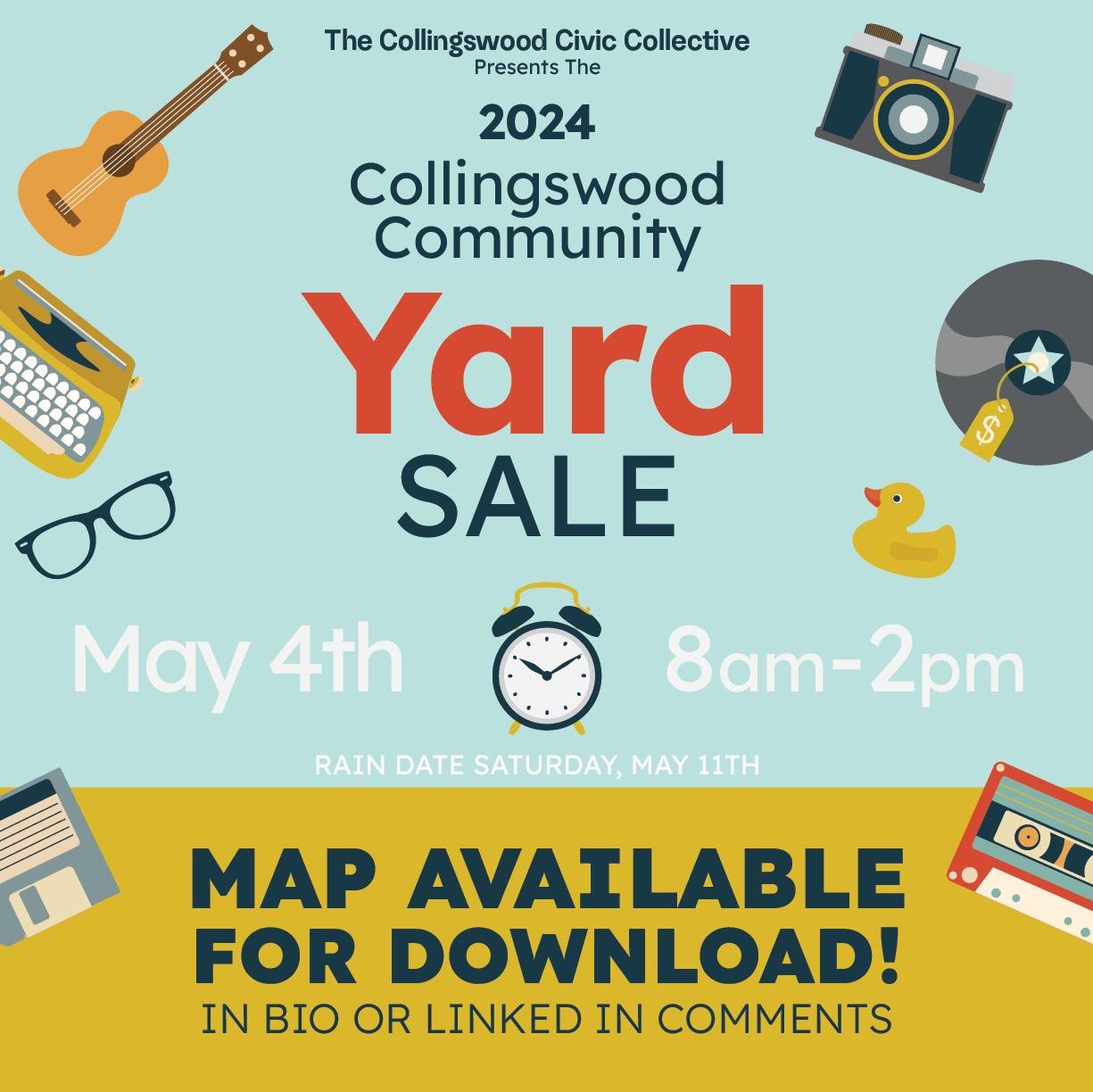 We are so ready to get this yard sale started!  How about you?

Download your 2024 Yard Sale Map!
https://tinyurl.com/CCCYardSaleMap2024

Or check out the Google Map on your personal computing device!
https://tinyurl.com/CCCYardSaleGoogleMap

Want a 