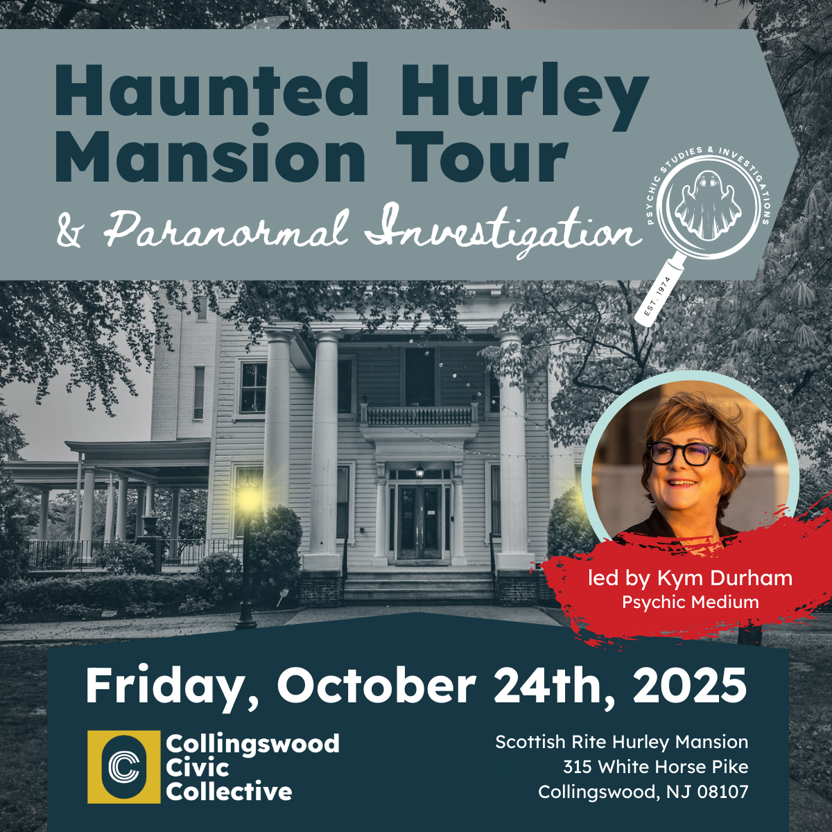 Haunted Hurley Mansion Tour & Paranormal Investigation with Psychic Medium Kym Durham