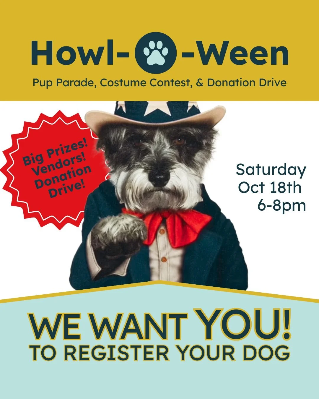 Hey Collingswood! 
The Howl-O-Ween Pup Parade is almost here - a night of costumes, wagging tails, and spooky fun! 
We&rsquo;re calling all costumed canines to strut their stuff in the Pup Parade and Costume Contest! Whether your dog is a ghost, taco