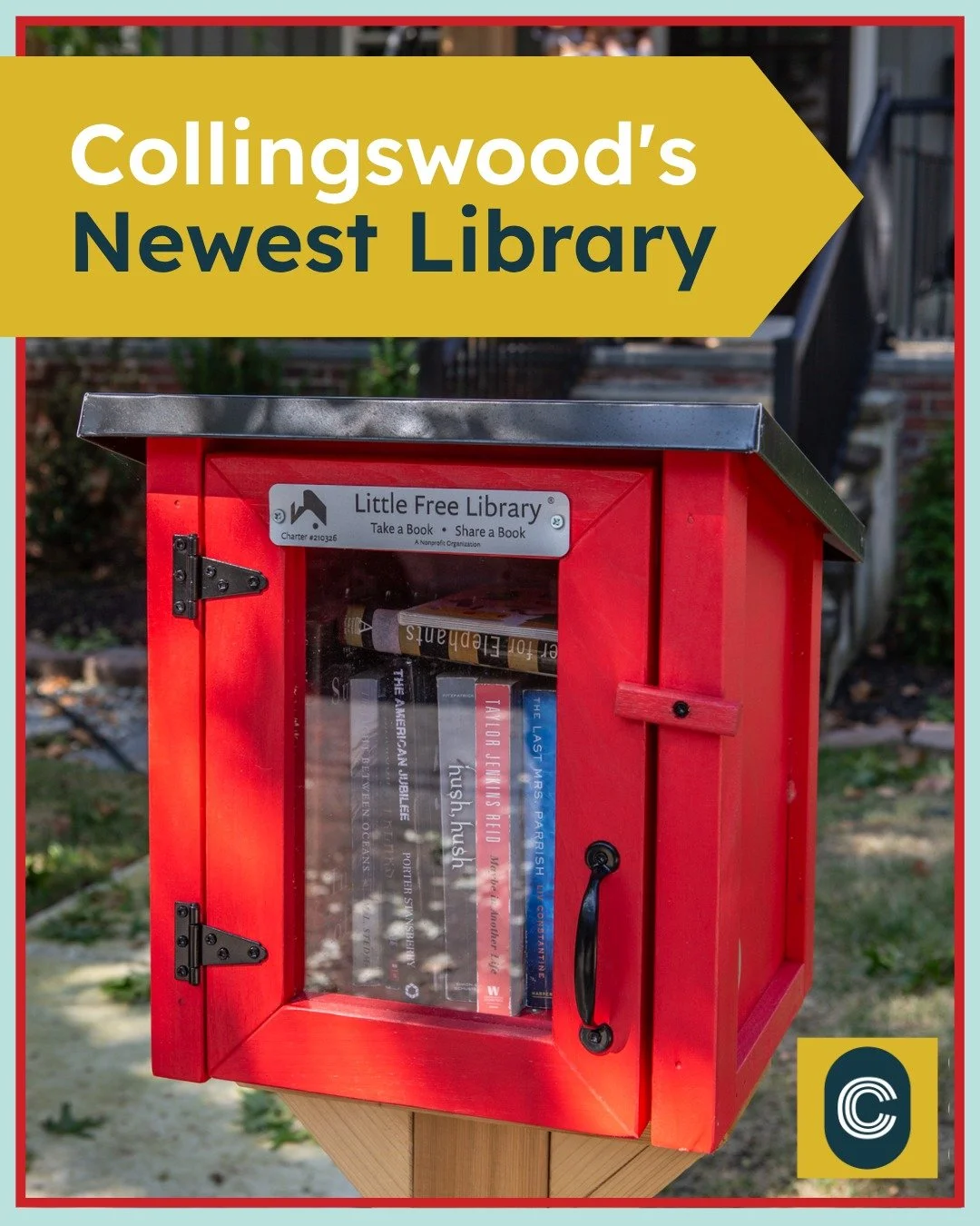 Hey Collingswood neighbors!  We have some exciting news to share! The Narla family has officially set up their library on Crestmont Terrace, and it looks incredible! We're so thrilled to see the community's passion for reading and sharing.
This is ex