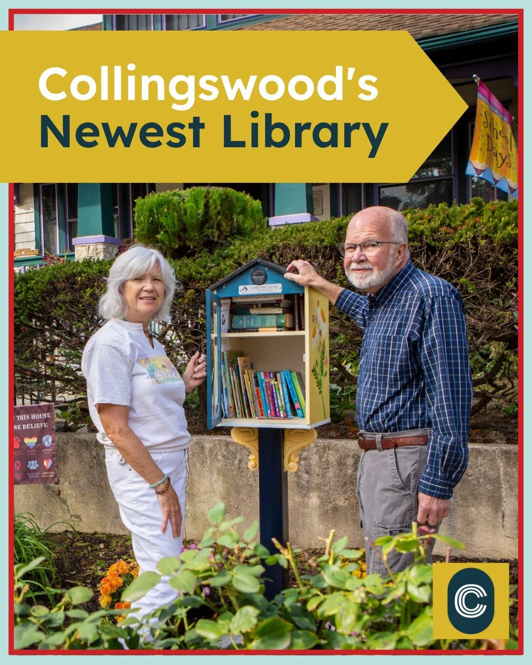 The Collingswood community has a wonderful new addition to Richey Ave. thanks to Karen &amp; Ted and their beautiful new Little Free Library. The library is called "The 5 Chunky Monkey Chest" and was named with the help of Karen &amp; Ted's
