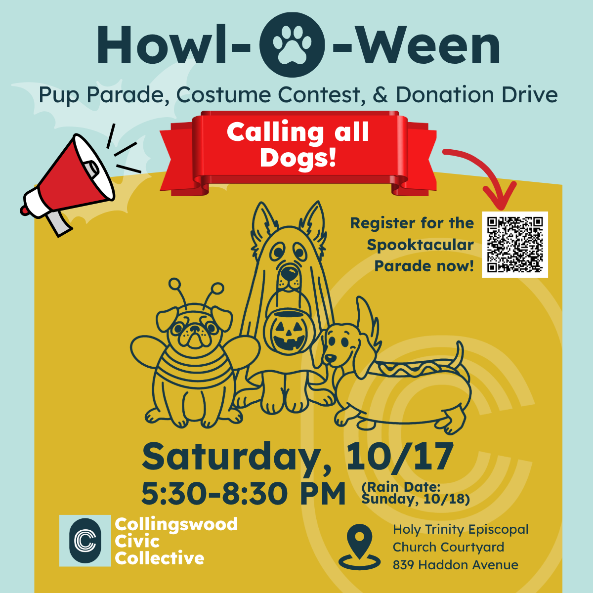 Howl-O-Ween Pup Parade, Costume Contest, &amp; Donation Drive!