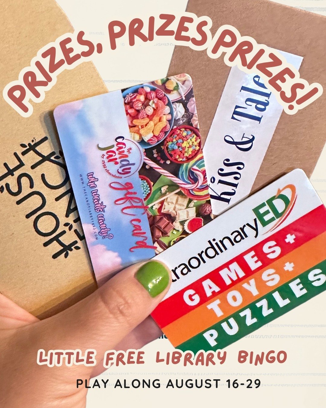 Only a few more days to play Little Free Library Bingo! Don't forget to submit your completed BINGO card by 8/31 to be entered in a drawing to win a $20 gift card to a local business! (You still have time...go grab your card today if you didn't start