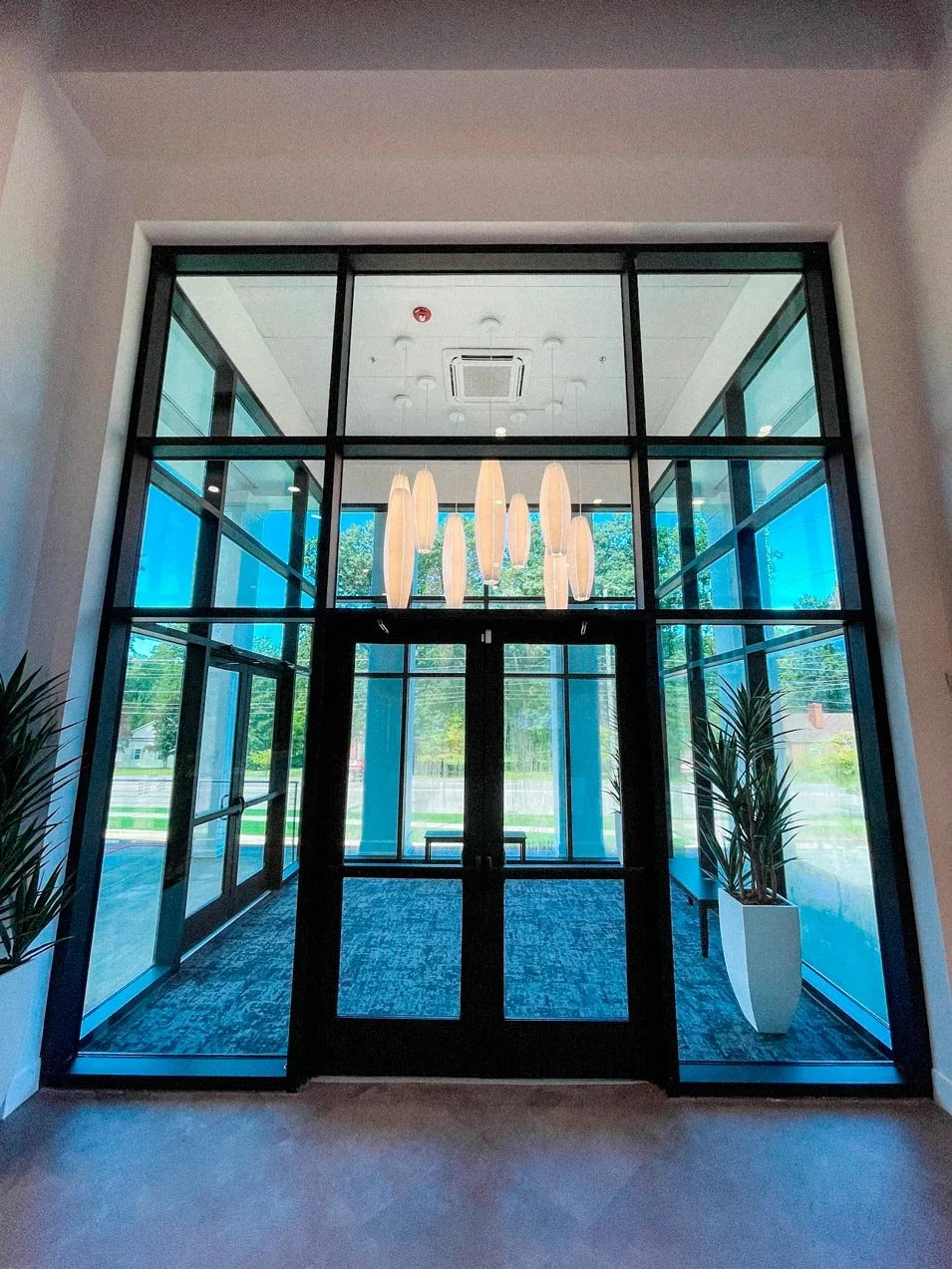 Innovative Glass Solutions - Our Work - Glass - Storefronts - Curtain Walls - Custom Glasswork - Frameless Heavy Glass Entrances - Point Supported Glass Systems  - Wake Forest North Carolina Raleigh Durham Chapel Hill Virginia South Carolina