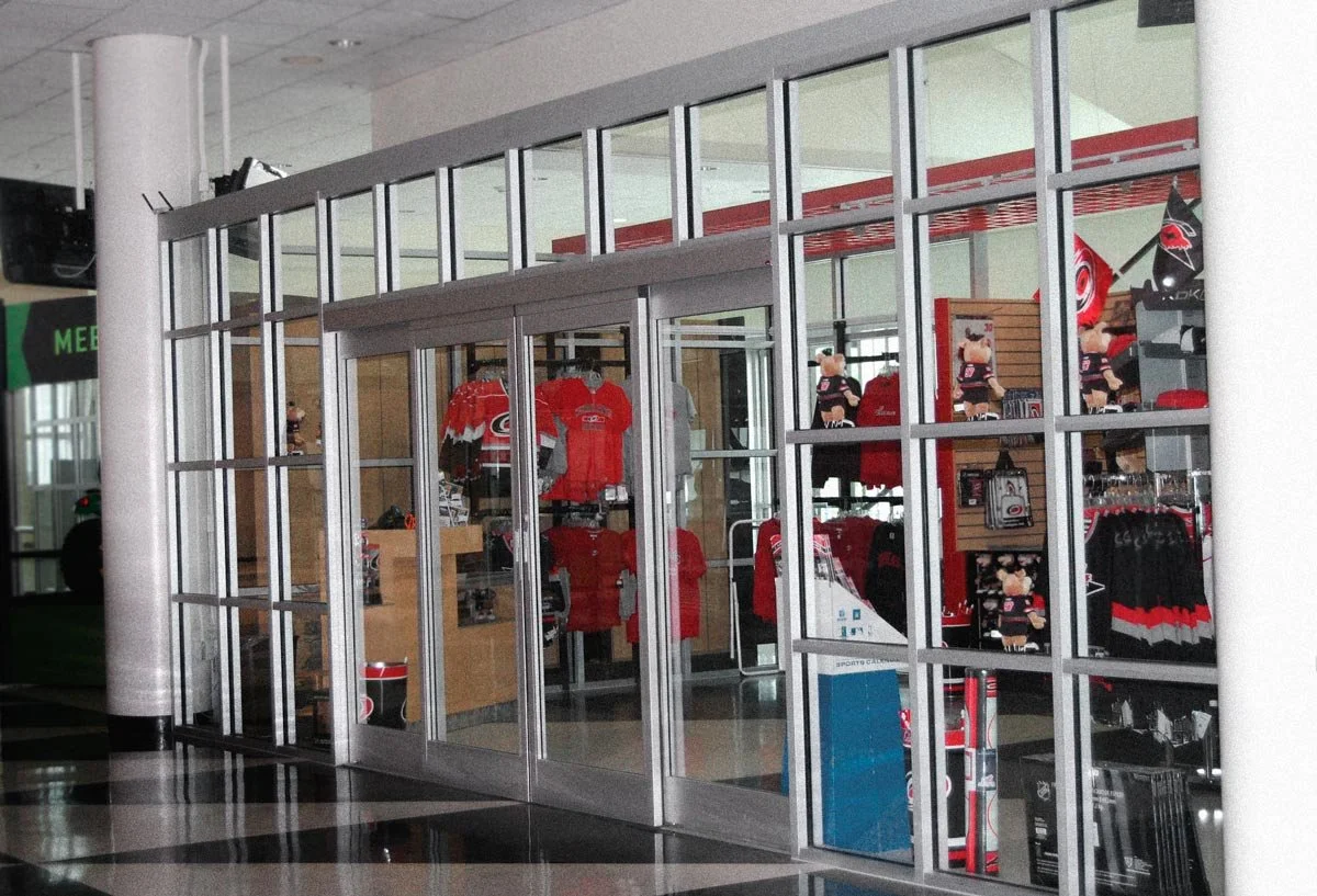 Innovative Glass Solutions - Our Work - Glass - Storefronts - Curtain Walls - Custom Glasswork - Frameless Heavy Glass Entrances - Point Supported Glass Systems  - Wake Forest North Carolina Raleigh Durham Chapel Hill Virginia South Carolina
