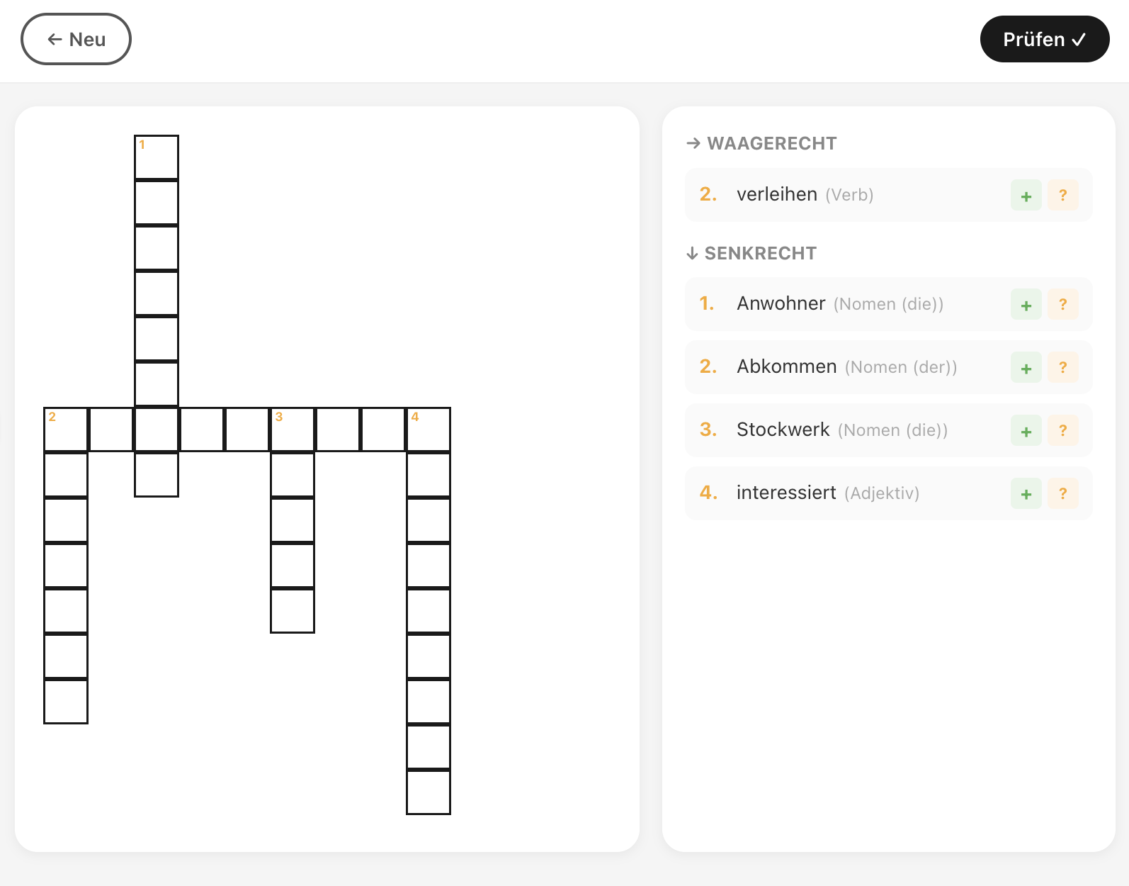 Crossword Screen 3