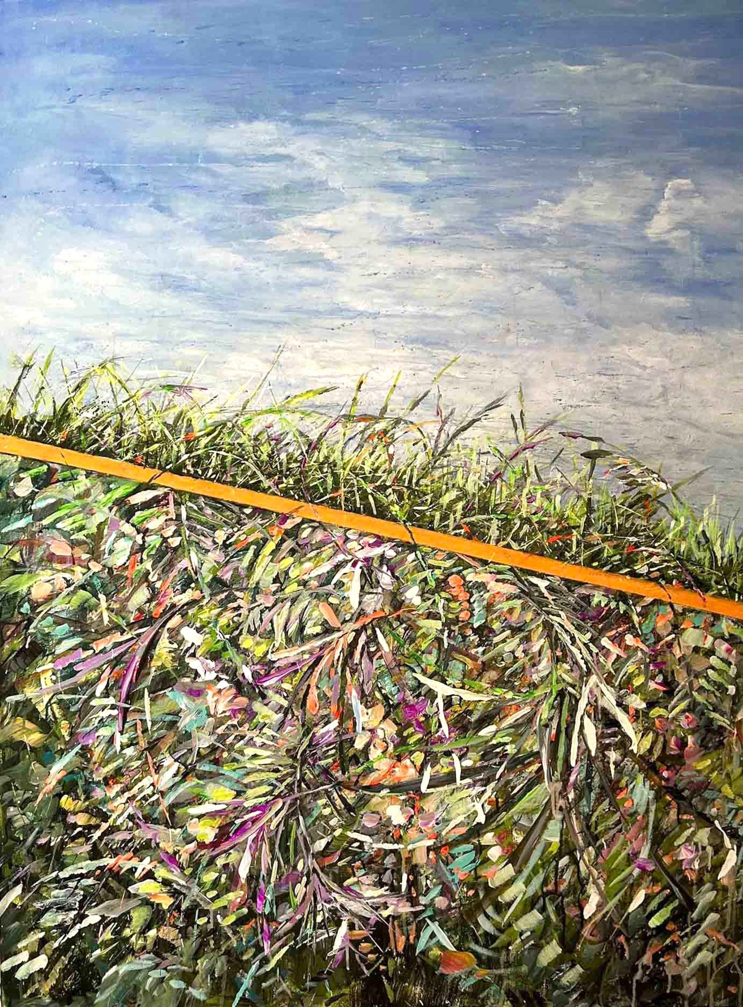 Orange line under trhe sky 48x36 inches_1500.jpg
