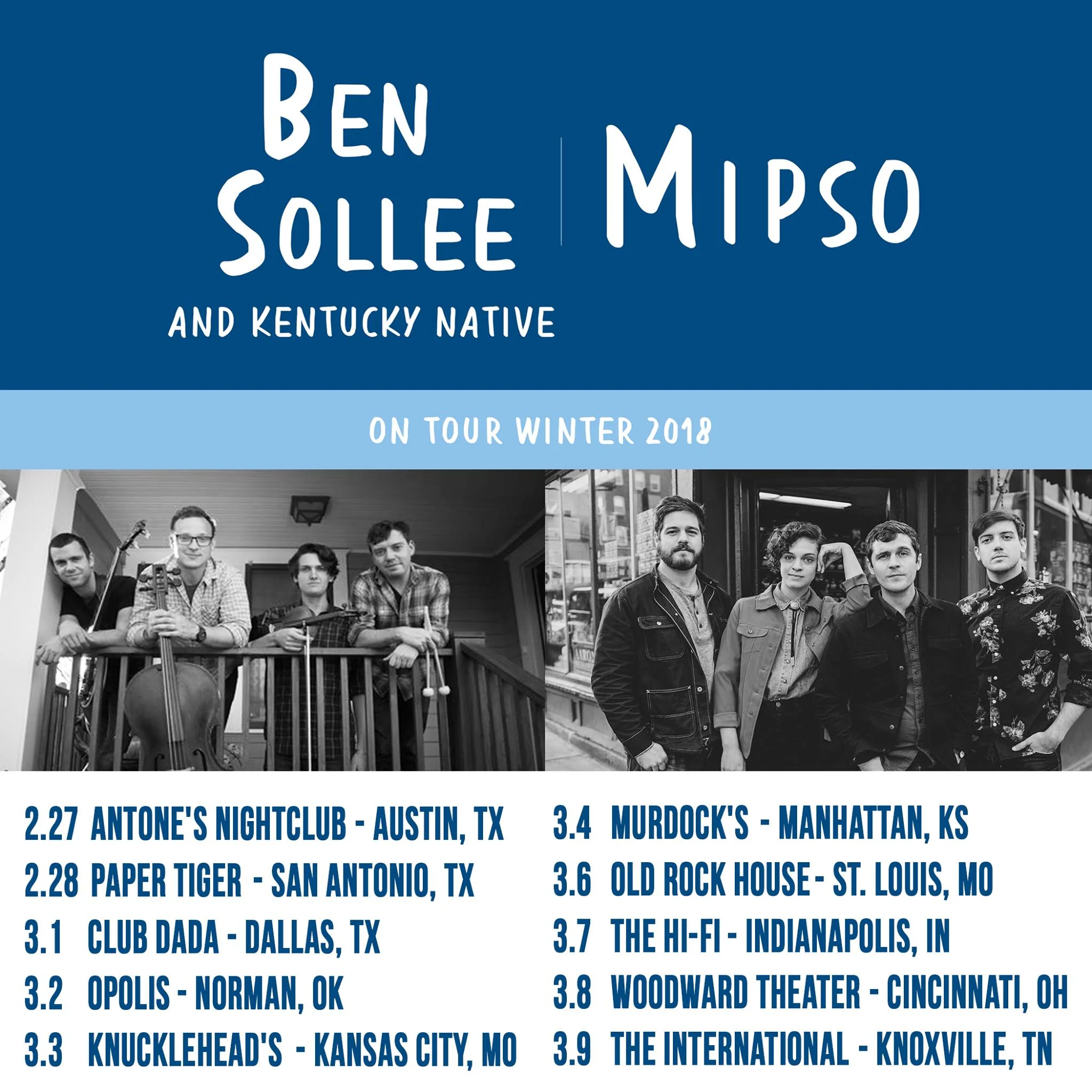 Mipso + Ben Sollee and Kentucky Native Winter 2018 Tour