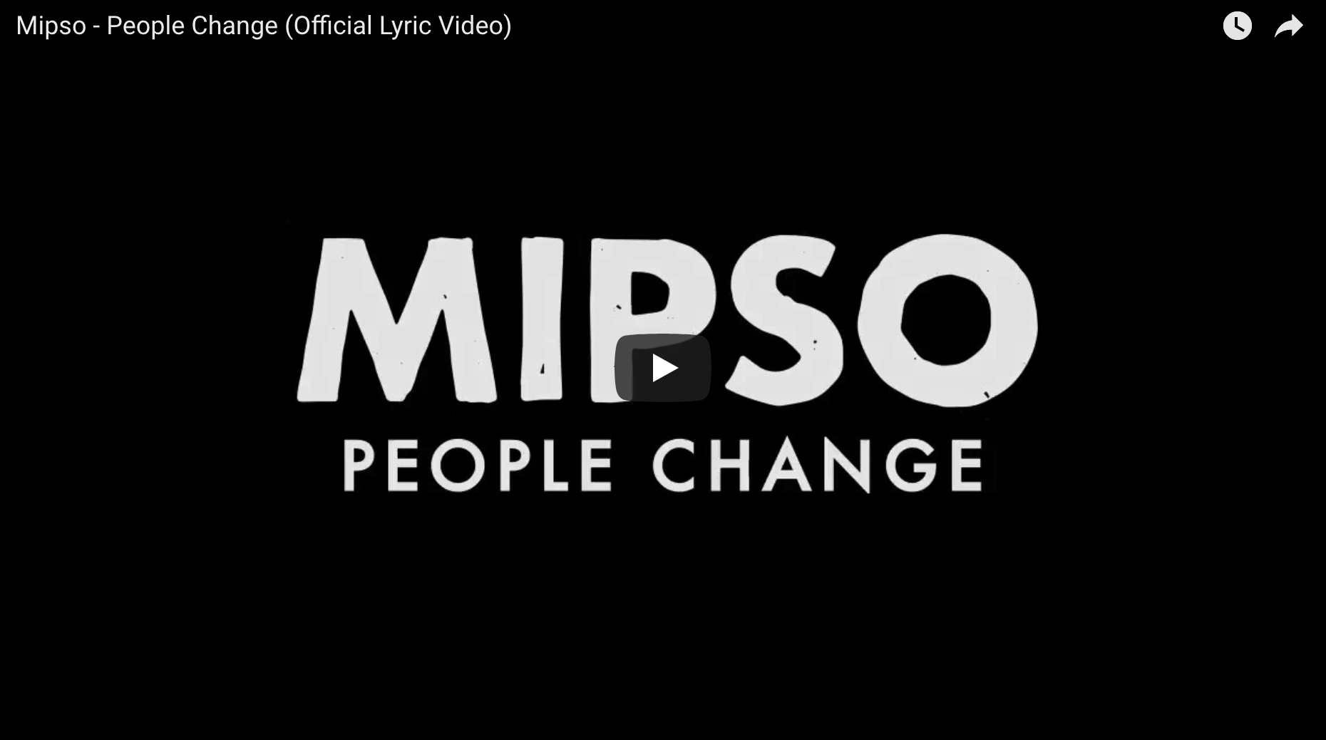 "People Change" Official Lyric Video