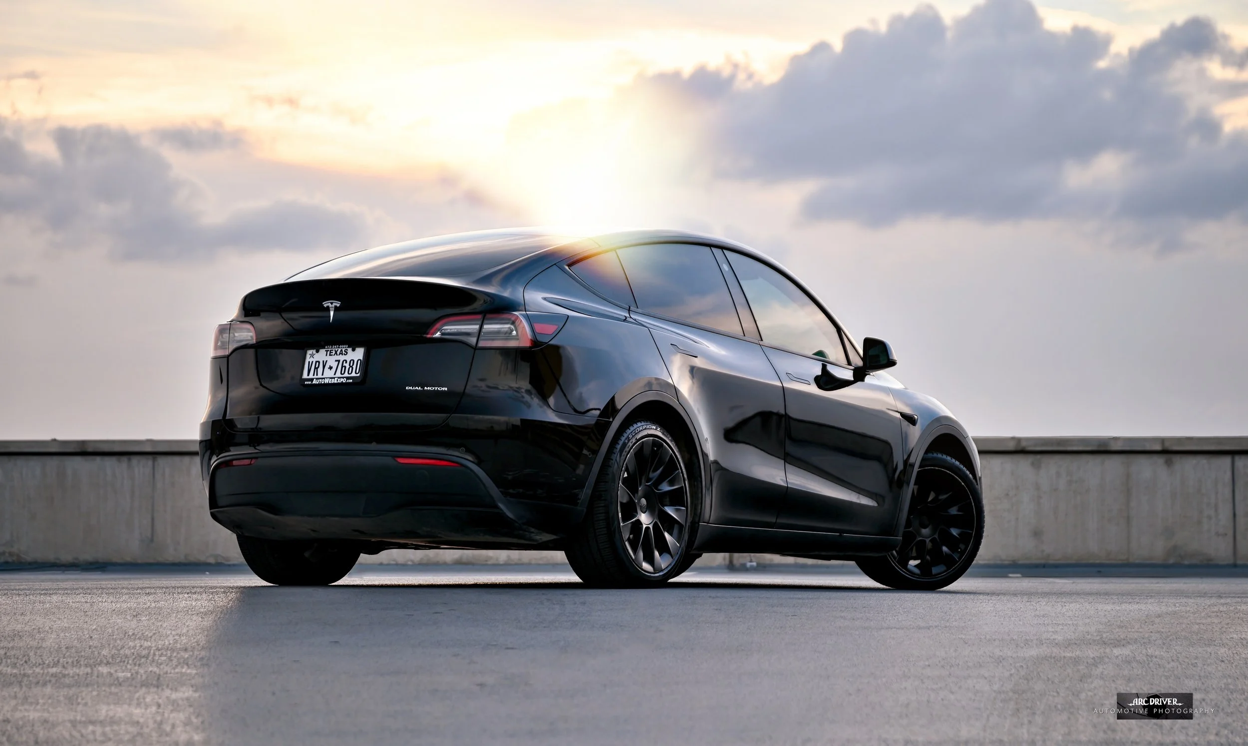 Even every day cars like the Tesla Model 3 deserve artistic photos. By Arc Driver Photography