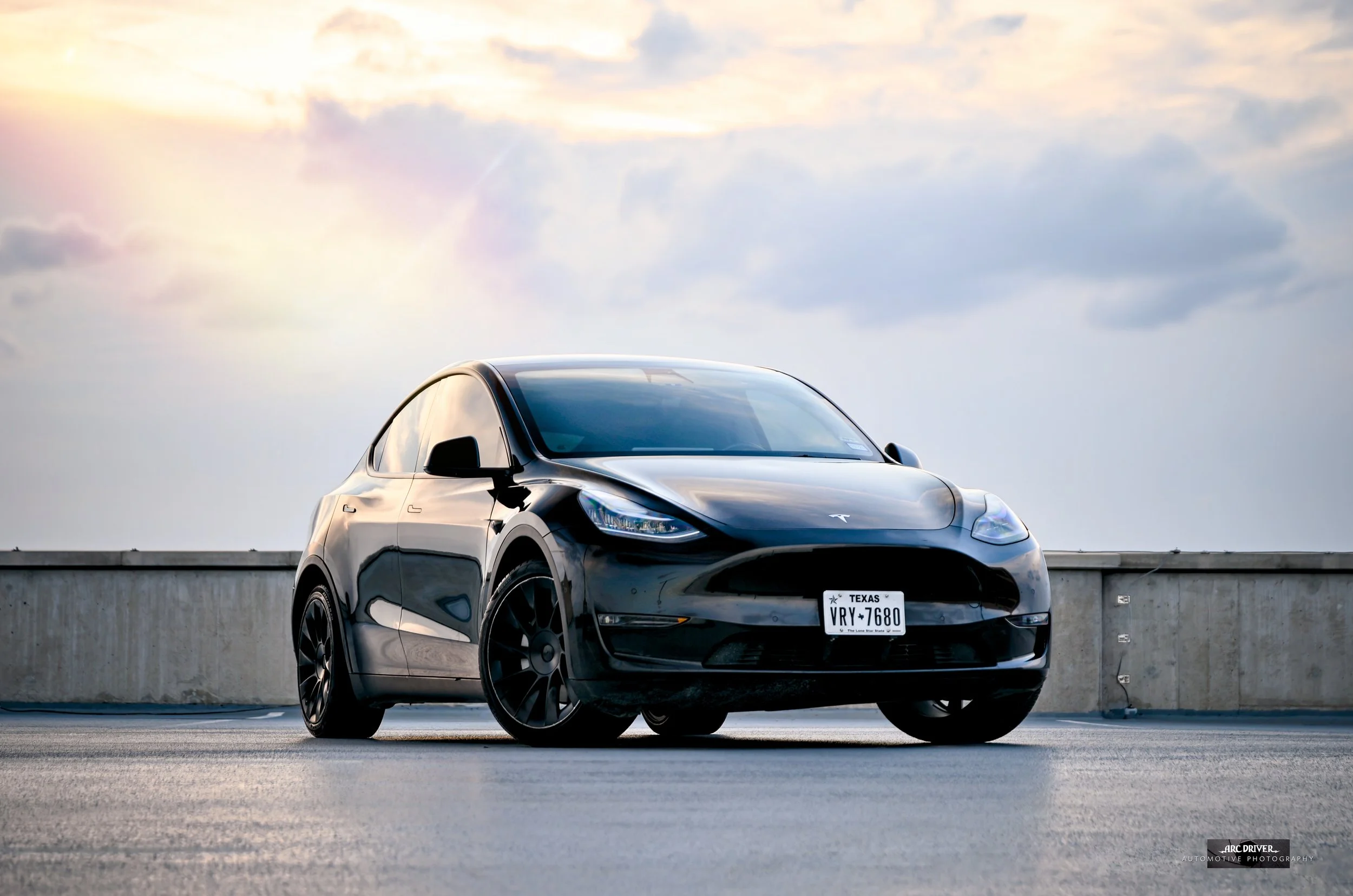 Even every day cars like the Tesla Model 3 deserve artistic photos. By Arc Driver Photography