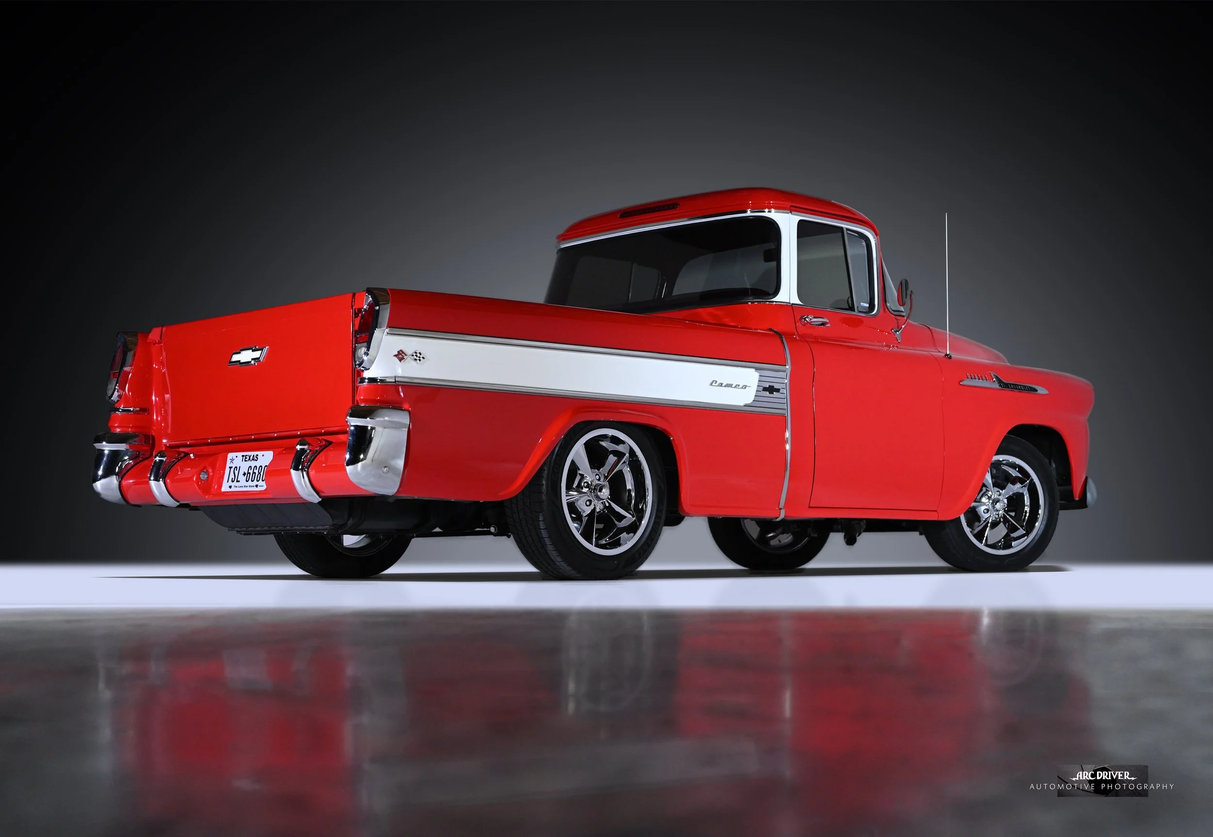 Chevy Cameo Pickup by Arc Driver Photography rear 3 quarters.jpg