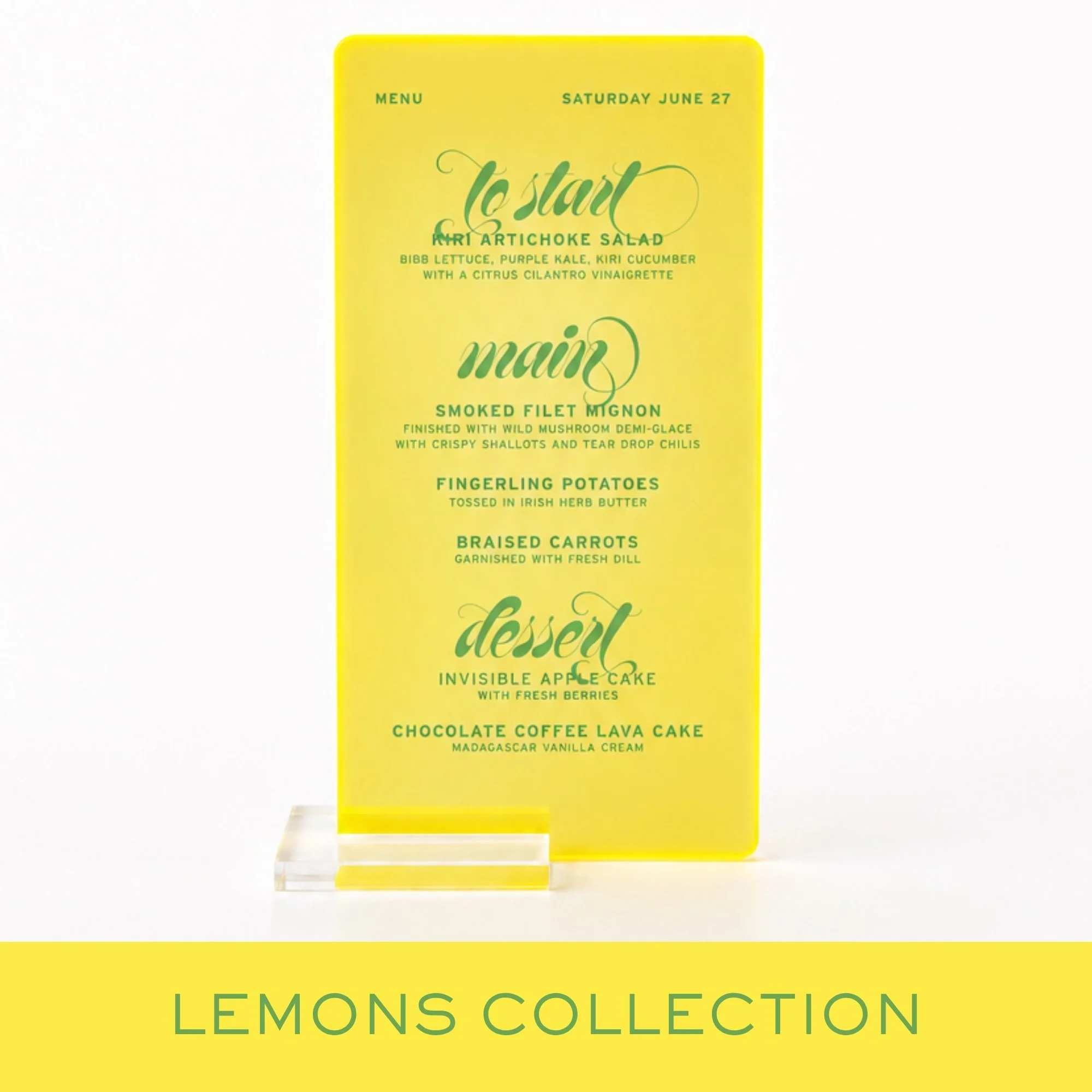 FLUORESCENT YELLOW BAR MENU