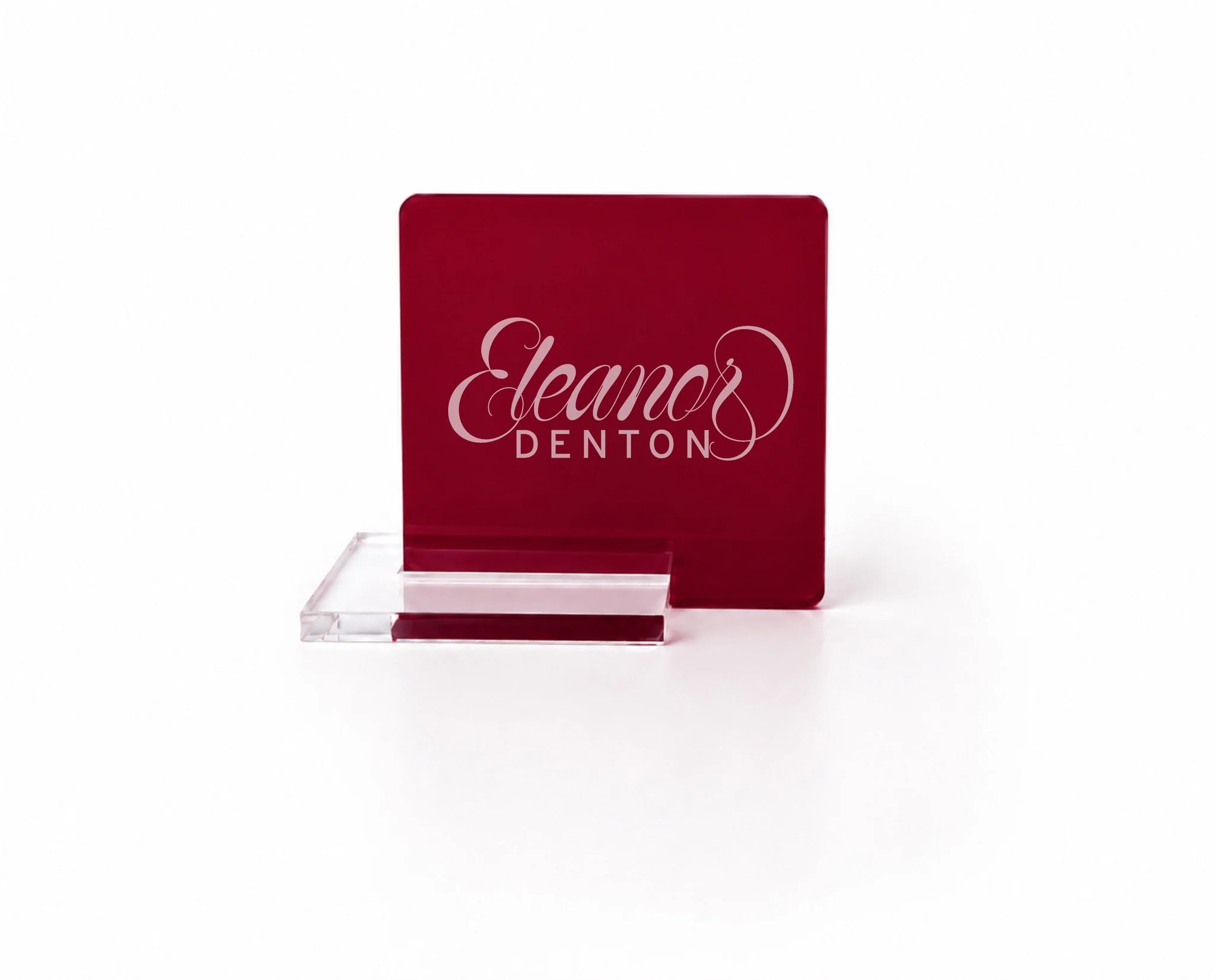 RUBY RED TRANSPARENT PLACE CARDS