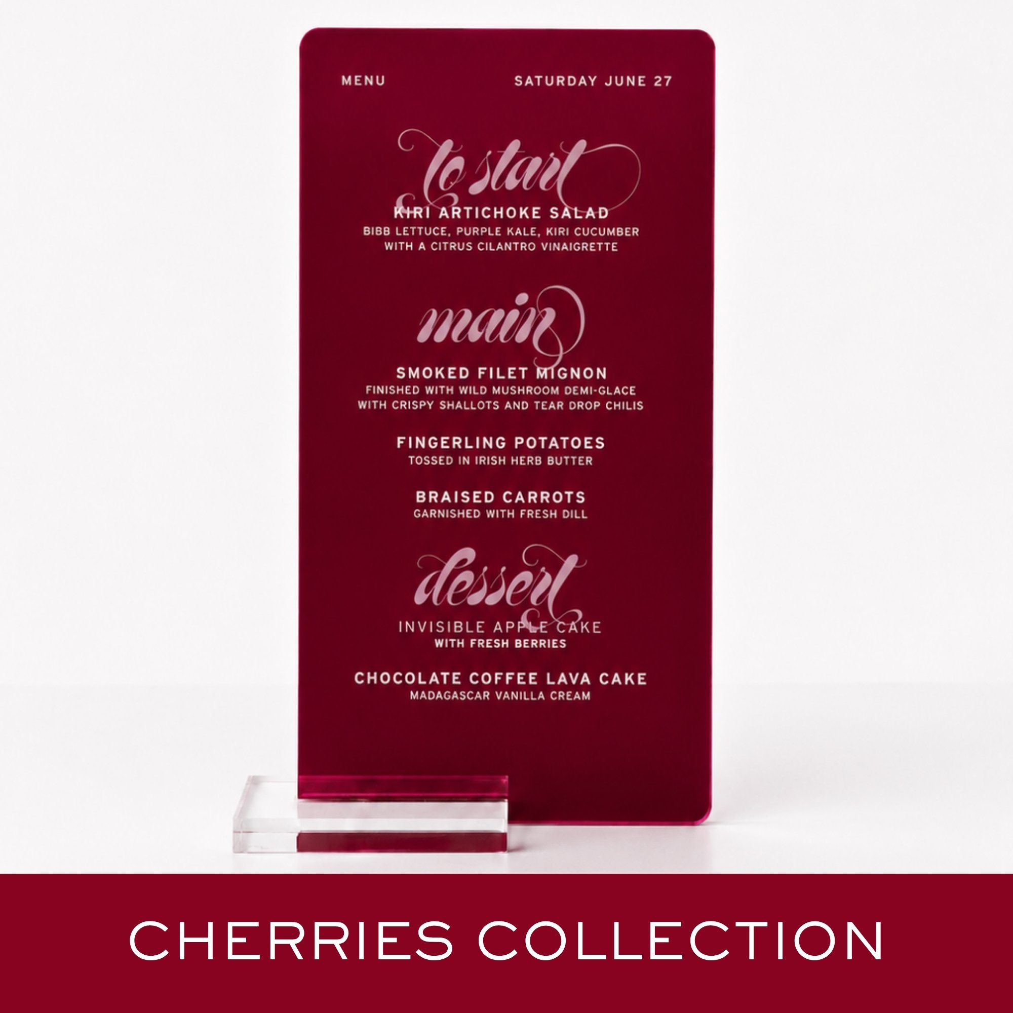 RUBY RED BAR MENU
