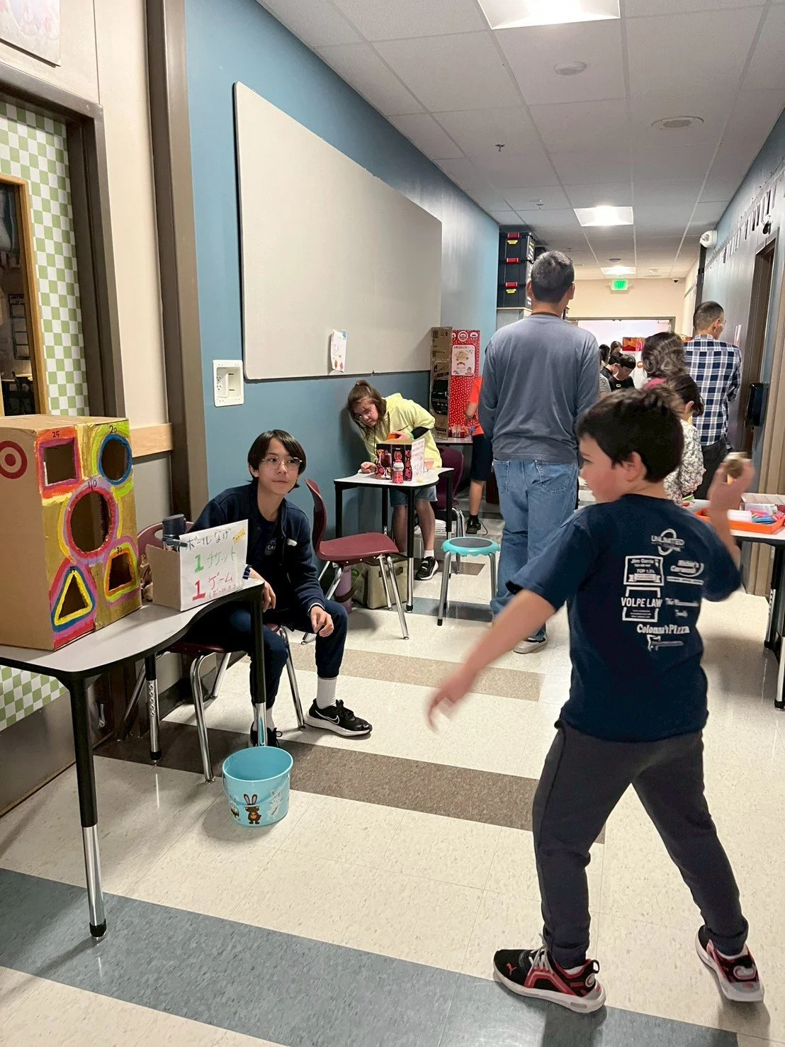 初春の会　書き初めと縁日の様子