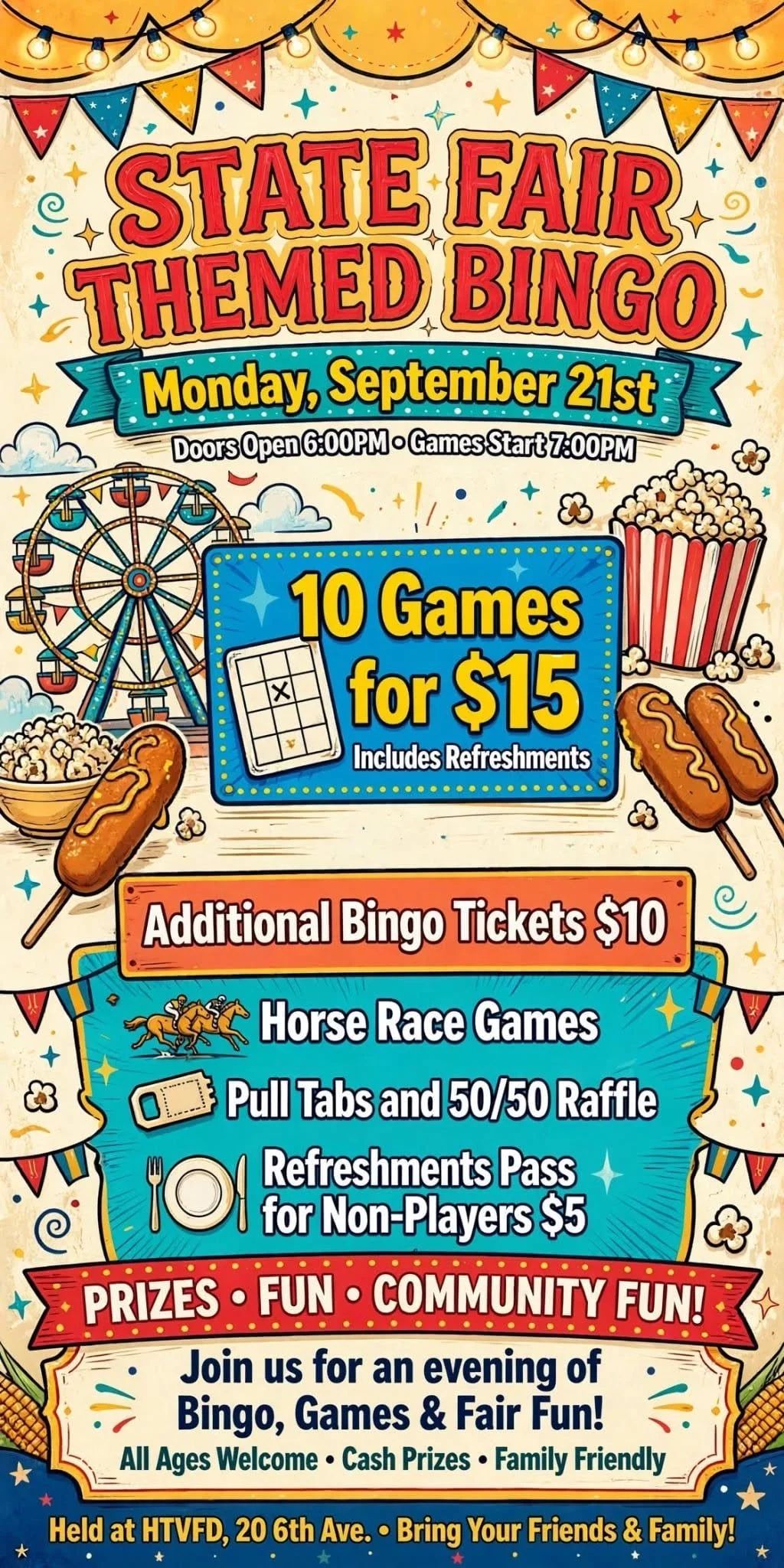 State Fair Themed Bingo