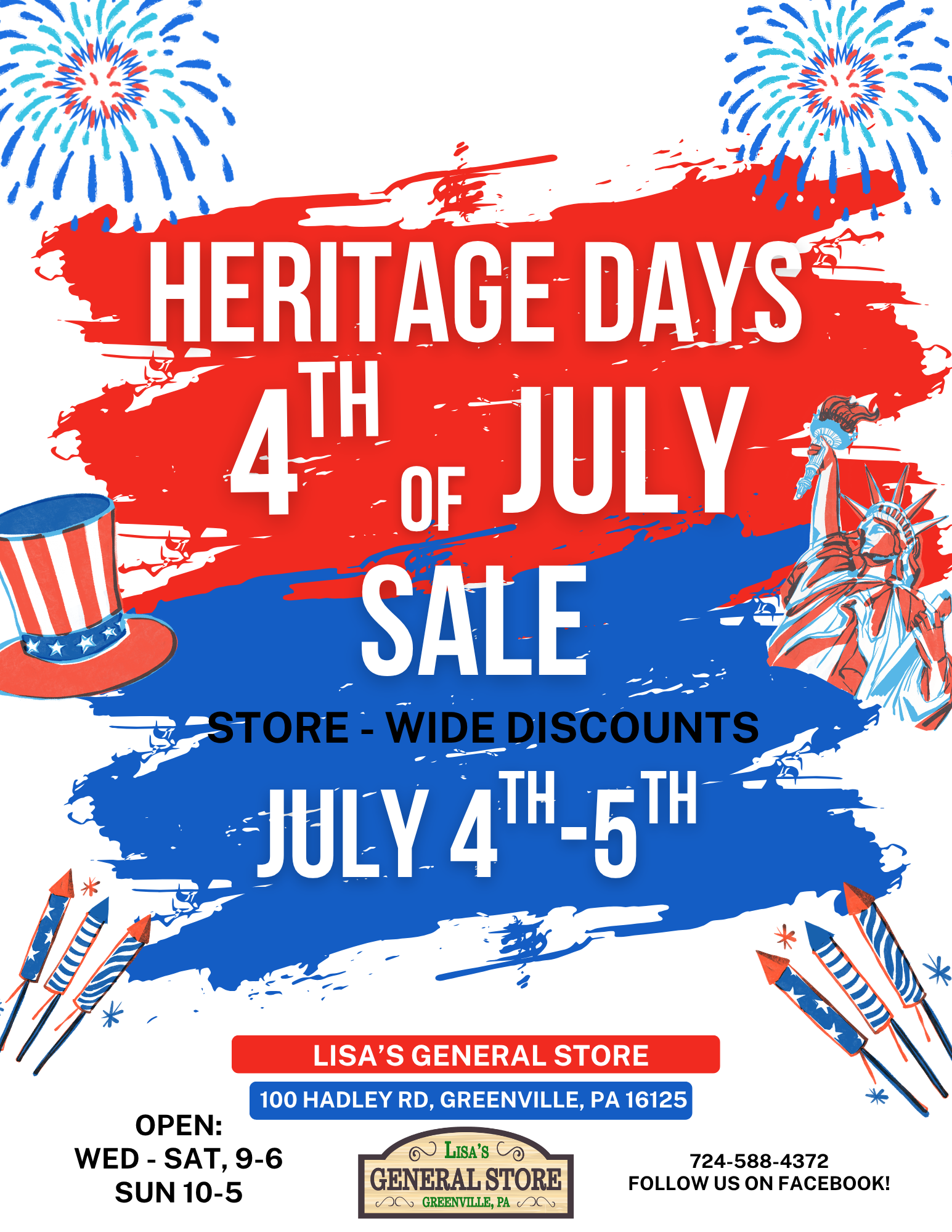 Heritage Days 4th of July Sale