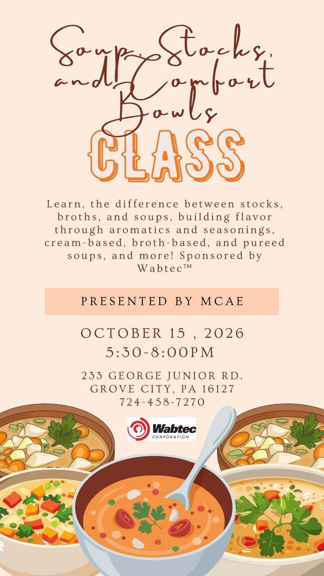 Soup, Stocks, and Comfort Bowls Class