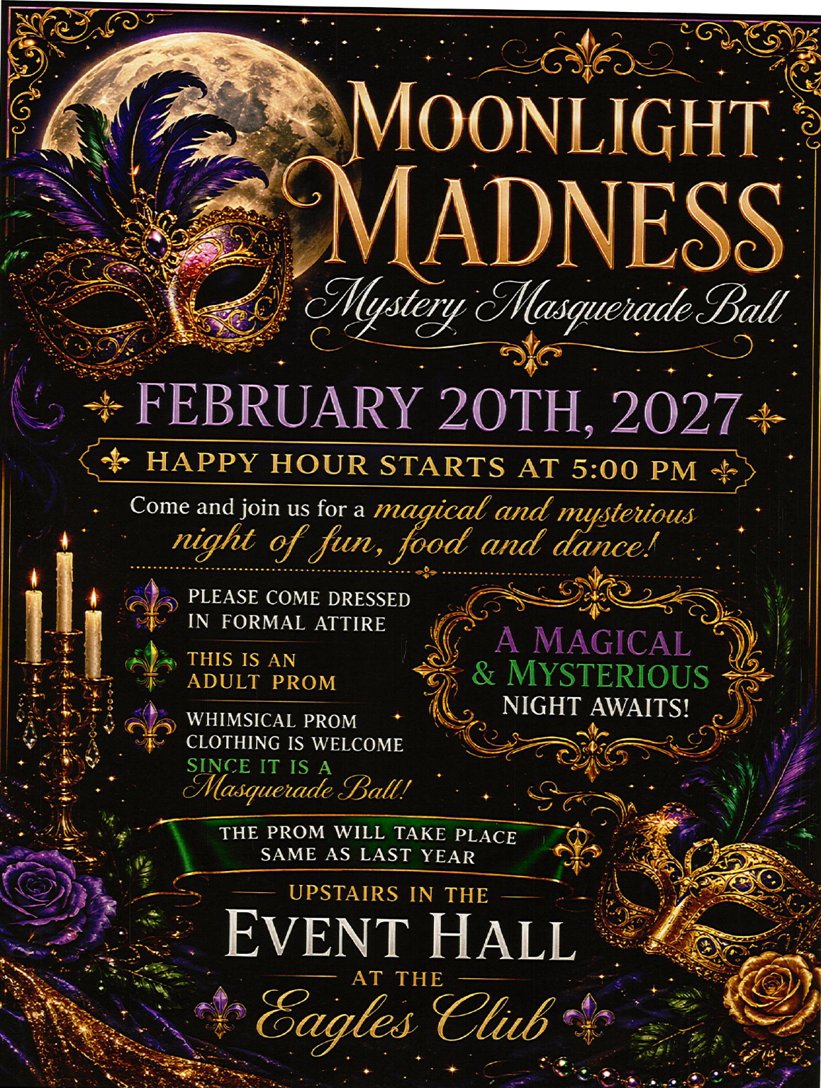 Moonlight Madness Mystery Masquerade Ball