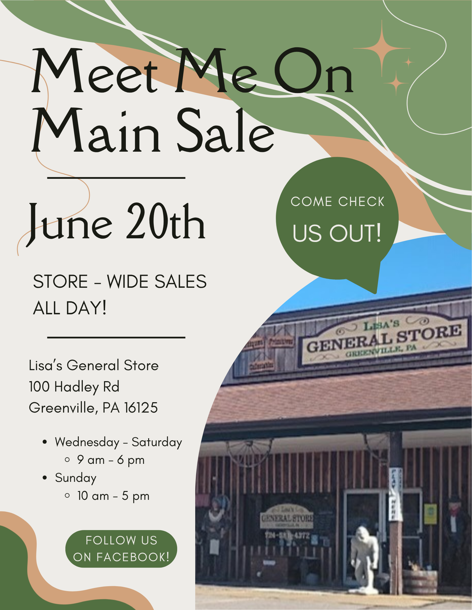 Meet Me On Main Sale