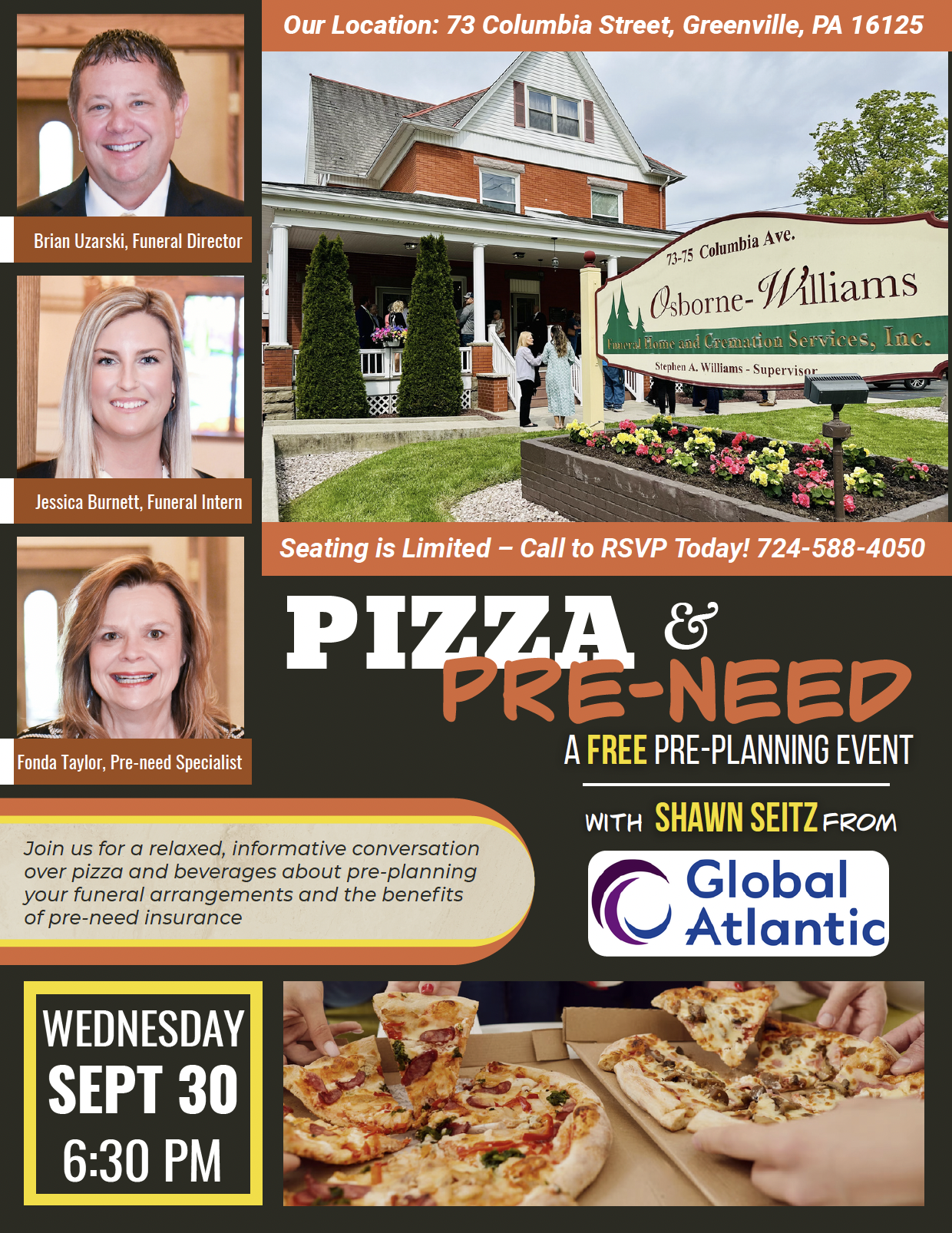 Pizza & Pre-Need Planning Event