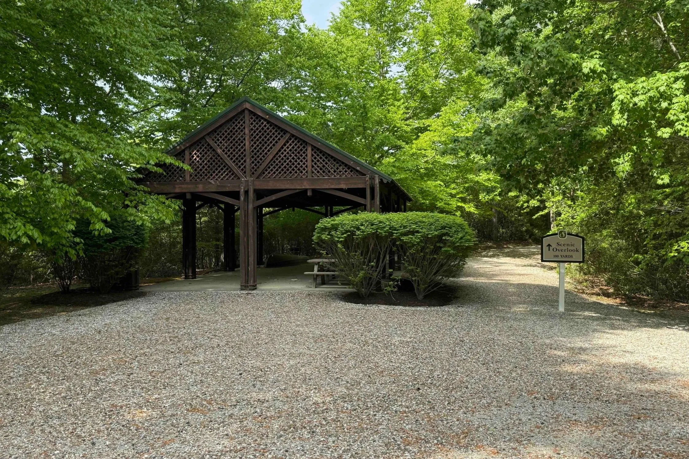 Pavilion by the boat dock