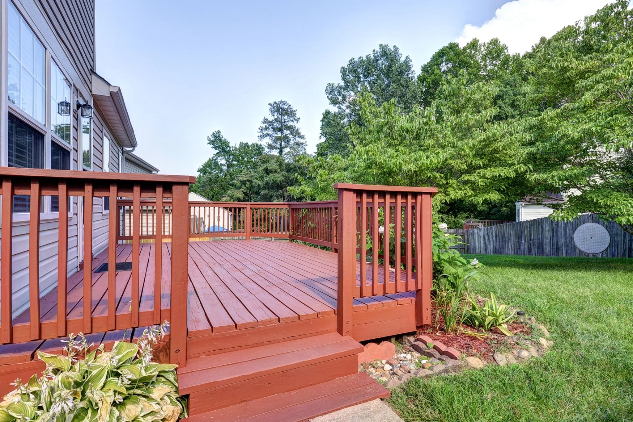Back Deck and Backyard
