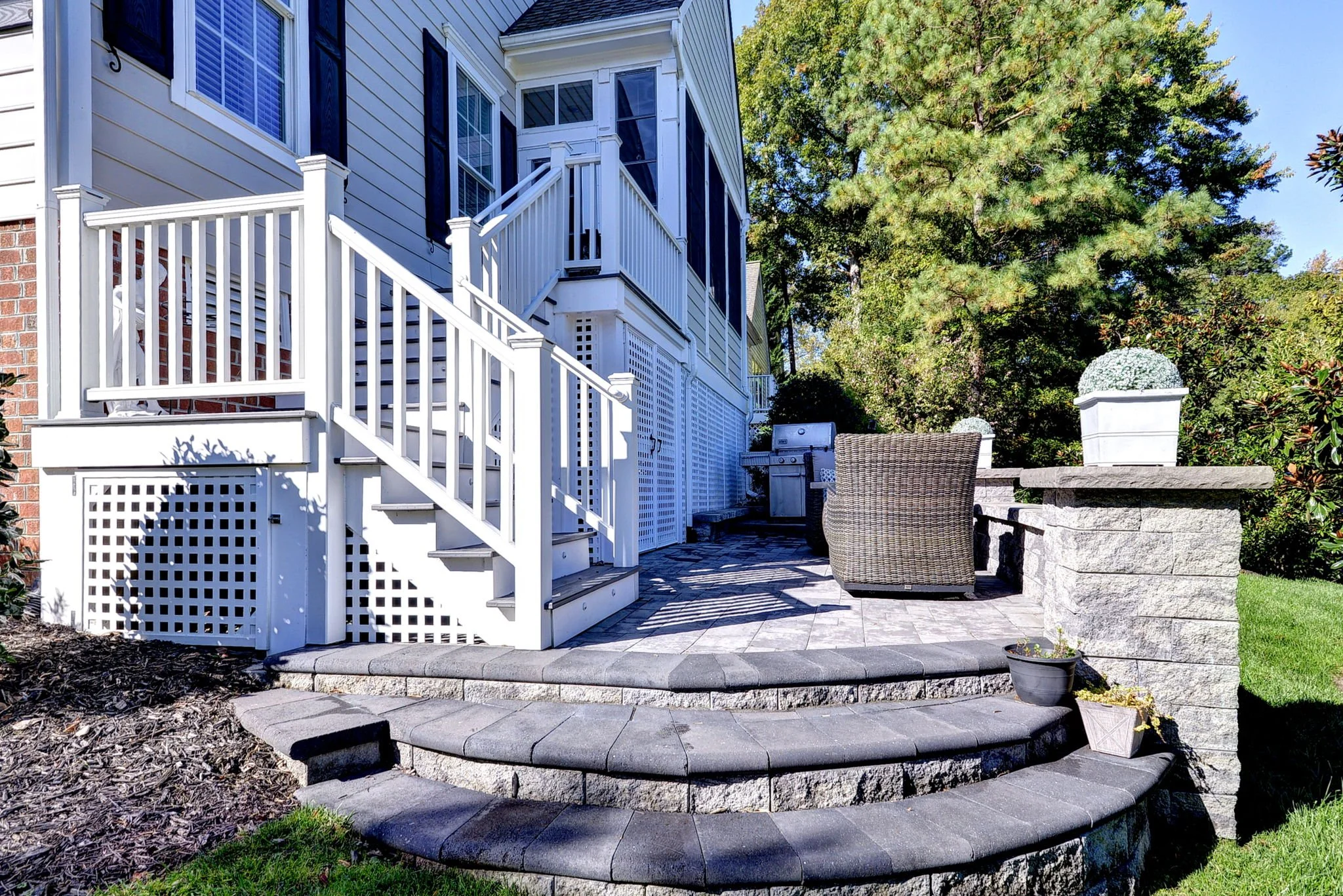 Deck and Stone Patio