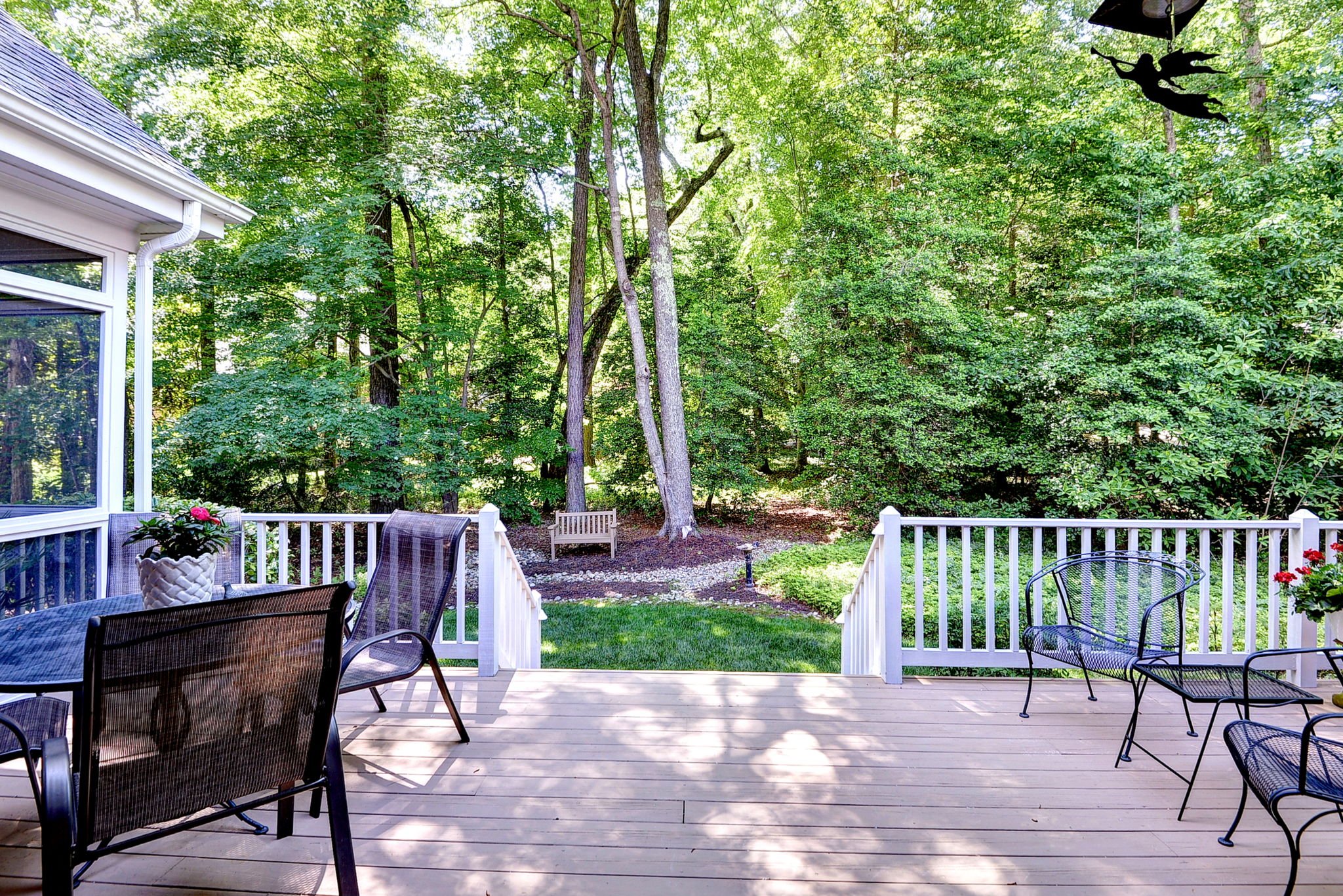 Deck walks down to Backyard Garden