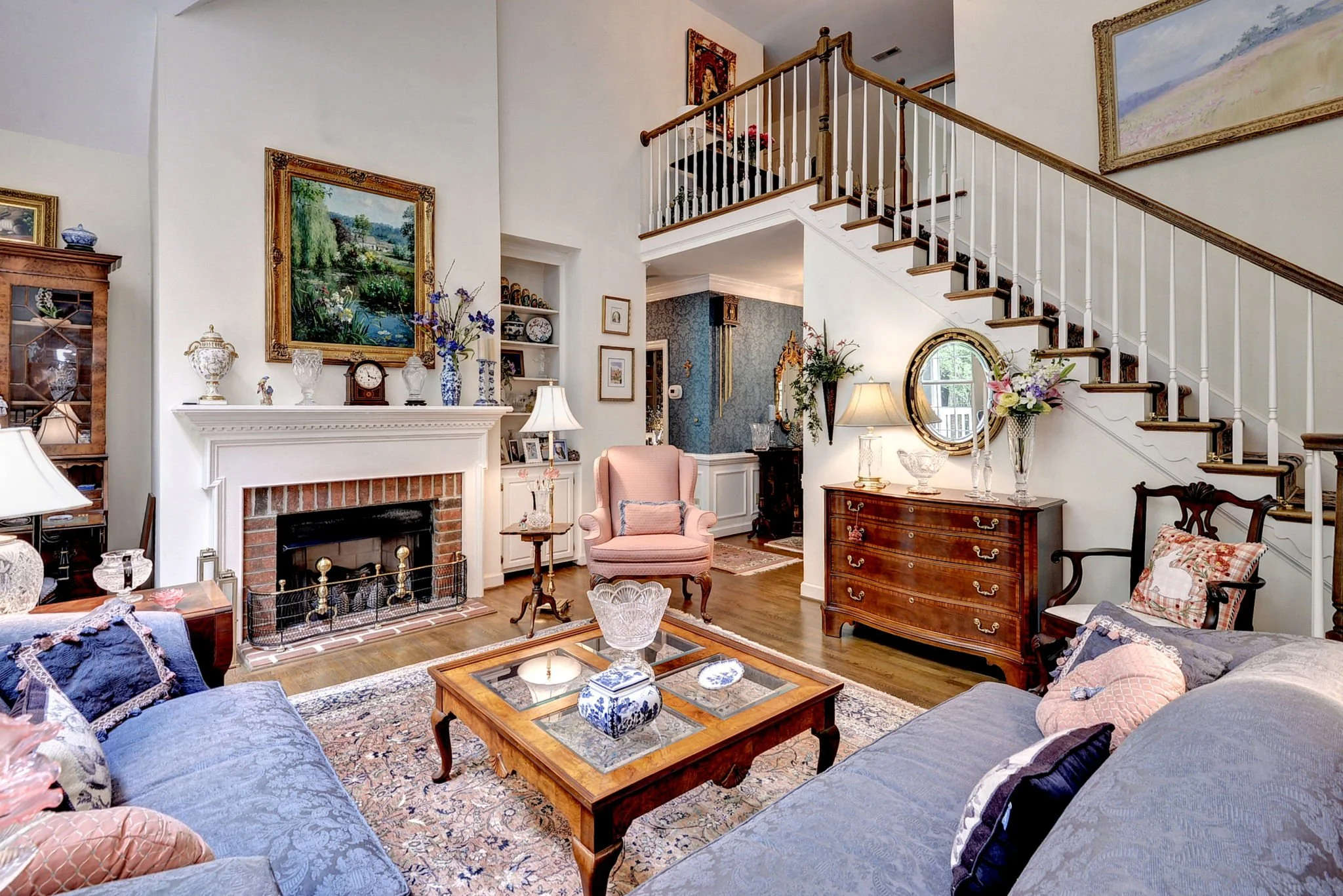 Great Room with Staircase to Second Floor