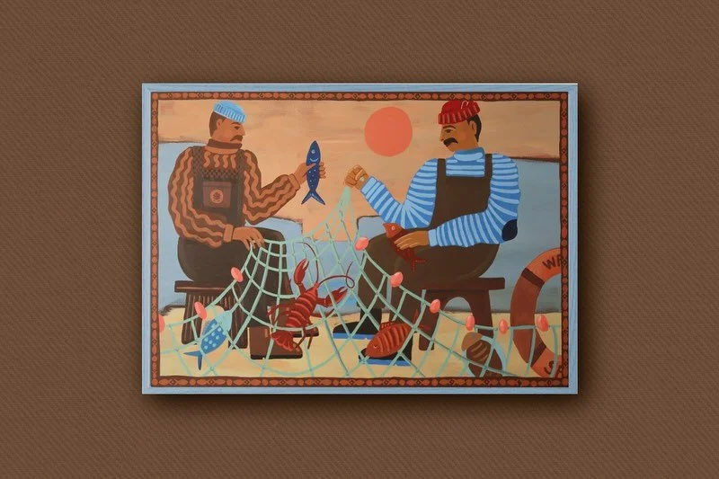 🐟 🛶 Our Catch of the Day prints are officially available to purchase on our website! 

Inspired by her childhood spent down on the south coast of Cornwall Fi spent weeks on end watching the local fishermen picking through their nets at the end of t