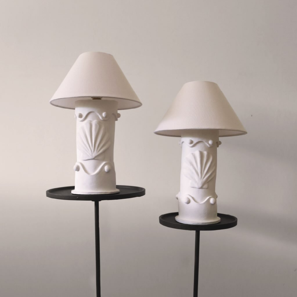 🐚 🧜🏻&zwj;♀️ Introducing our new SALACIA LAMPS, named after Neptunes wife the goddess of Saltwater. This design has lived in my head for well over a year now and to finally see it light up is pure joy! 

Terracotta dipped in slip. 

Made to order, 