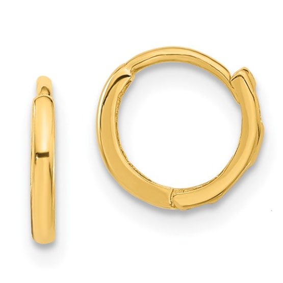 Yellow Gold Huggie Hoop Earrings