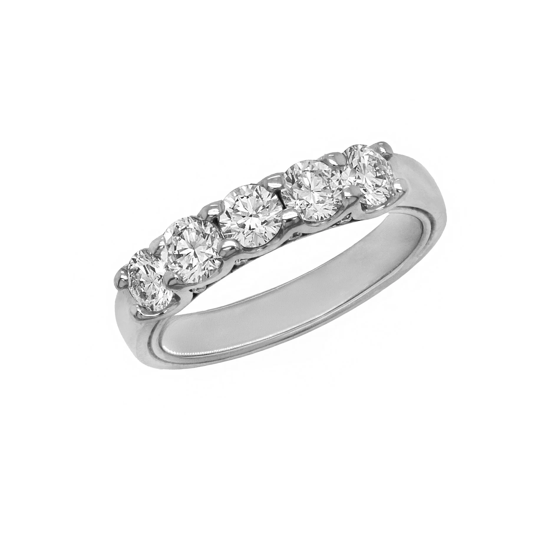 18K White Gold Statement Wedding Band