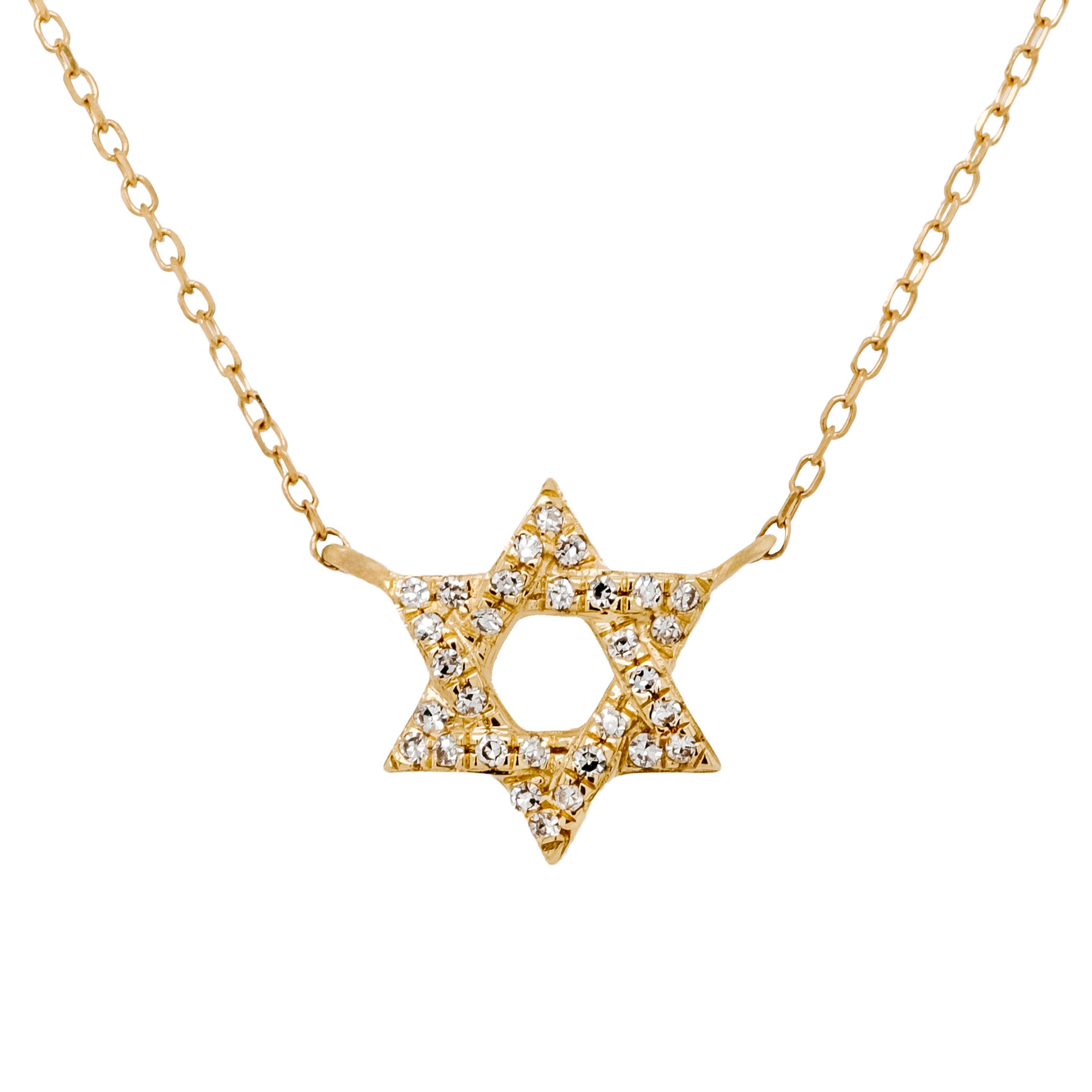 Diamond Star of David Necklace
