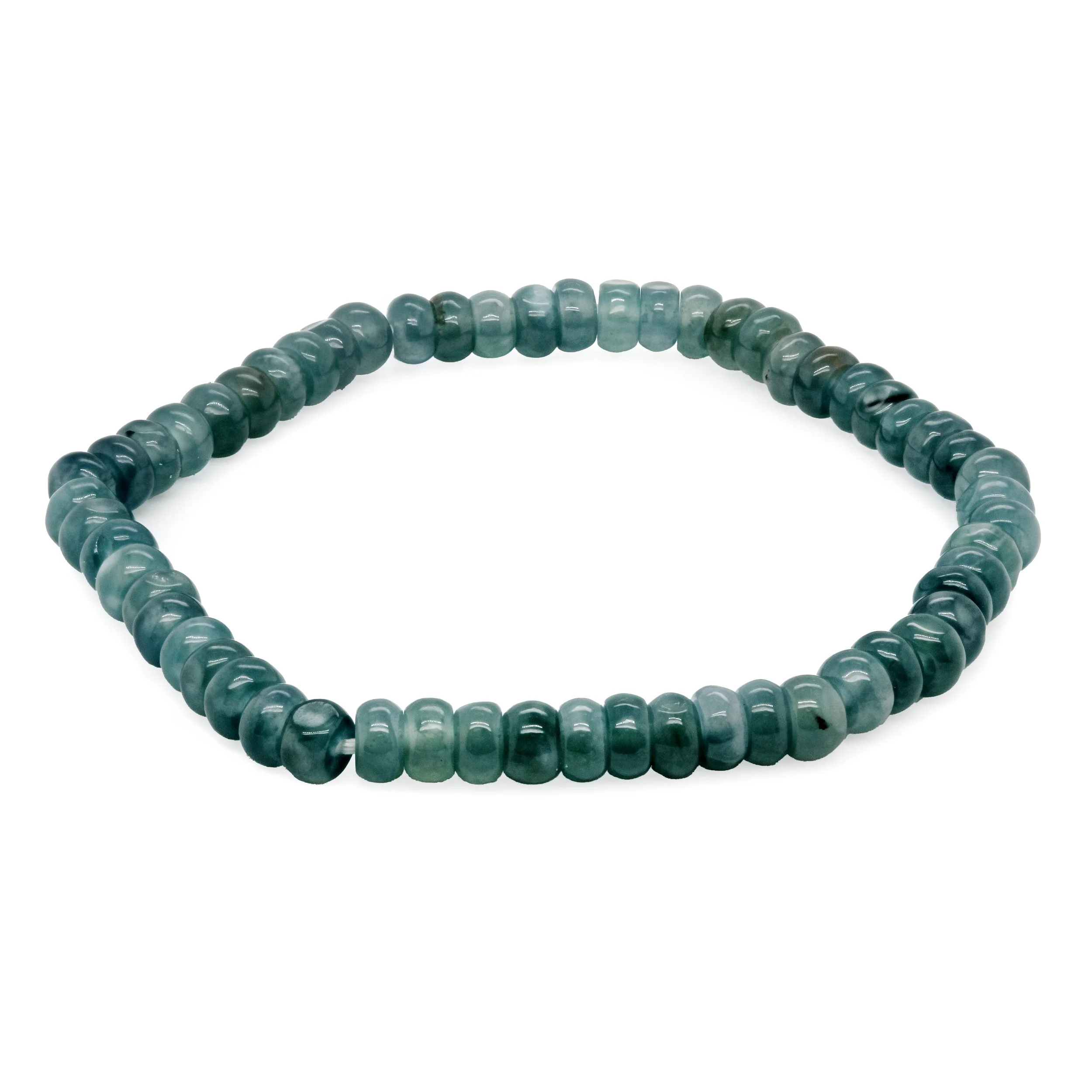 Blue Jade Bead Bracelet