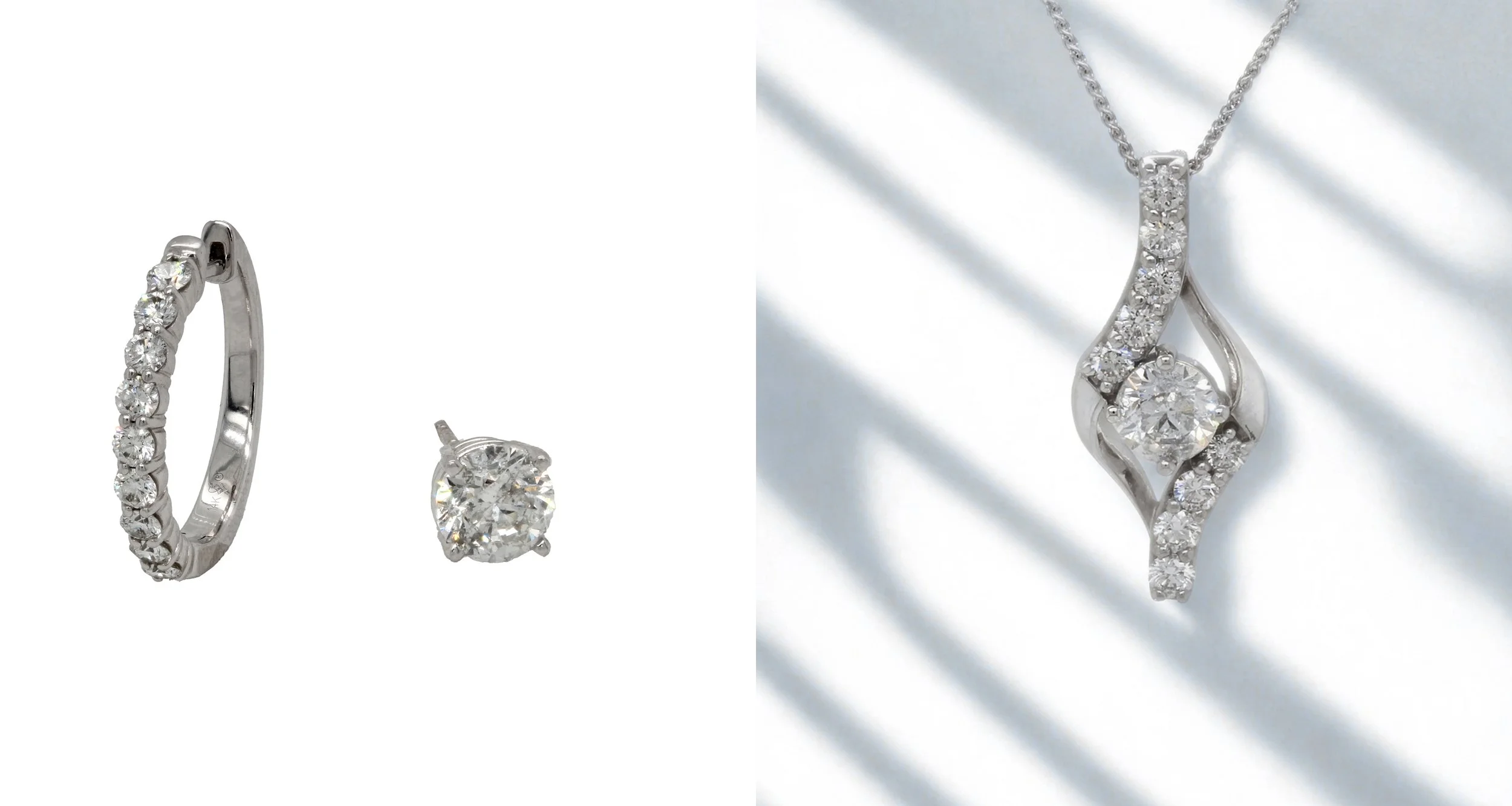 Our customer brought in these single earrings after their pairs were lost. Instead of letting them sit unworn, we combined the diamonds into a custom pendant that gives both pieces a second life.