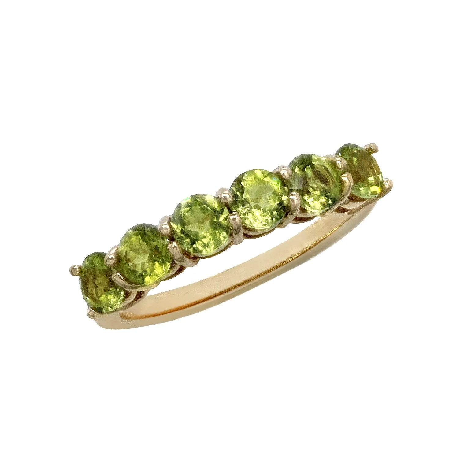 Peridot 6 Stone Ring