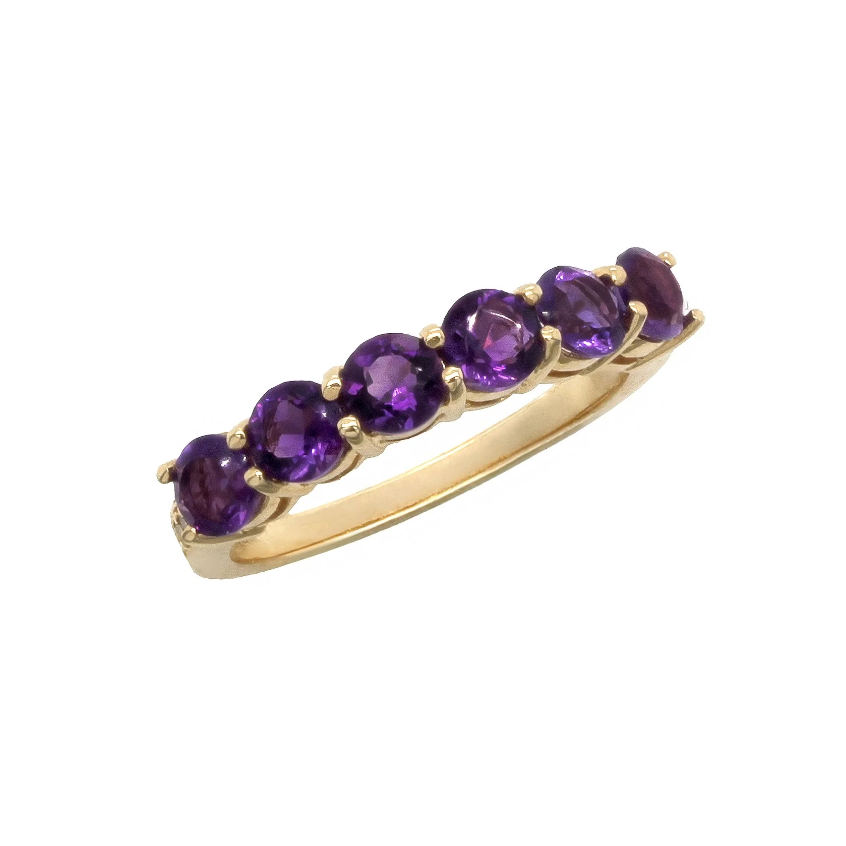 Amethyst 6 Stone Ring