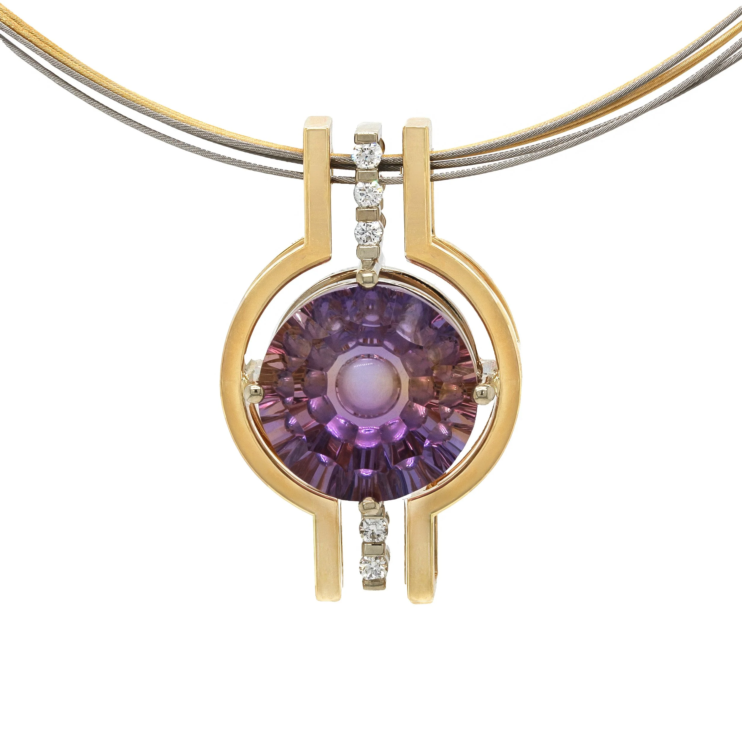 One-of-a-Kind  Fantasy Cut Ametrine Pendant
