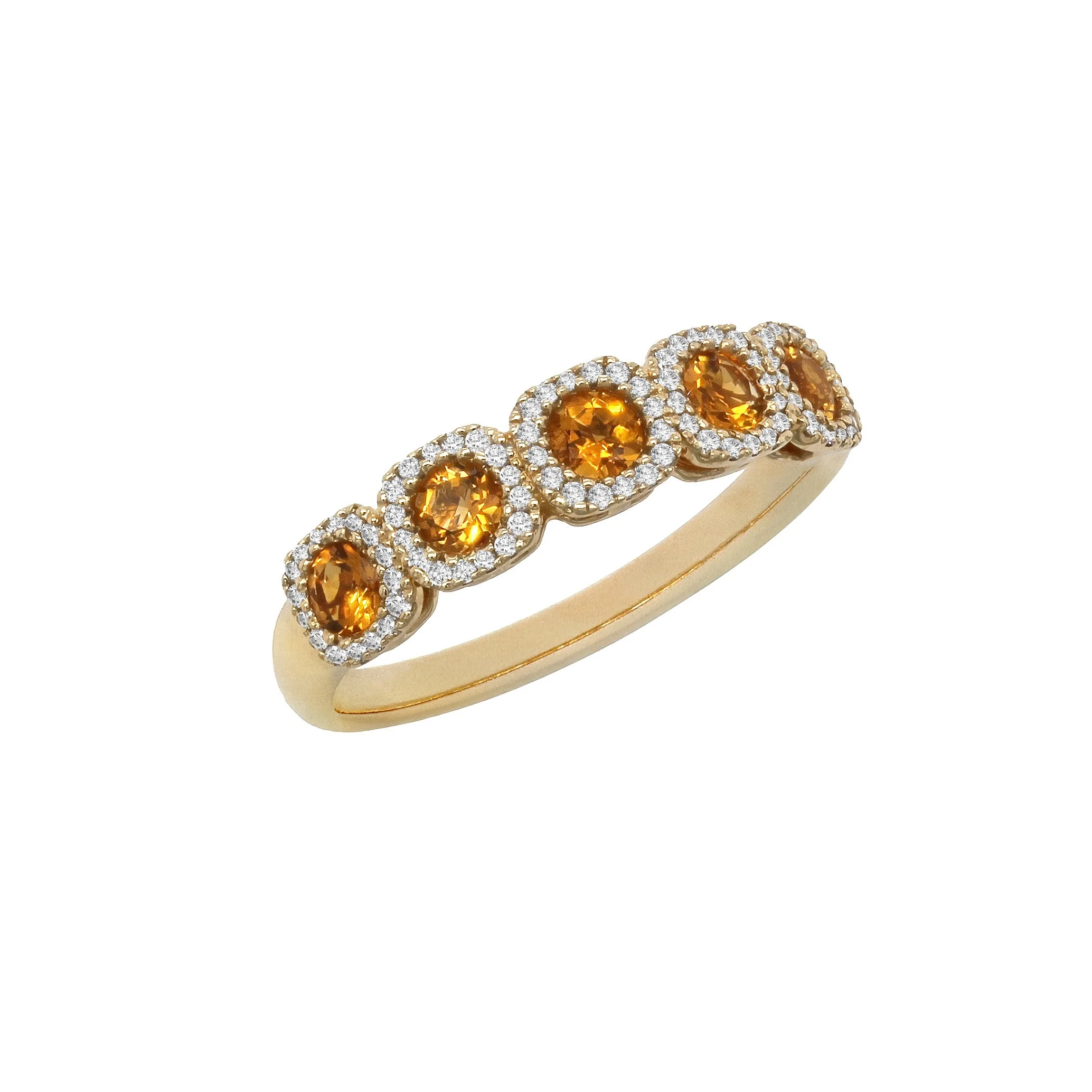 Citrine 5 Stone Ring
