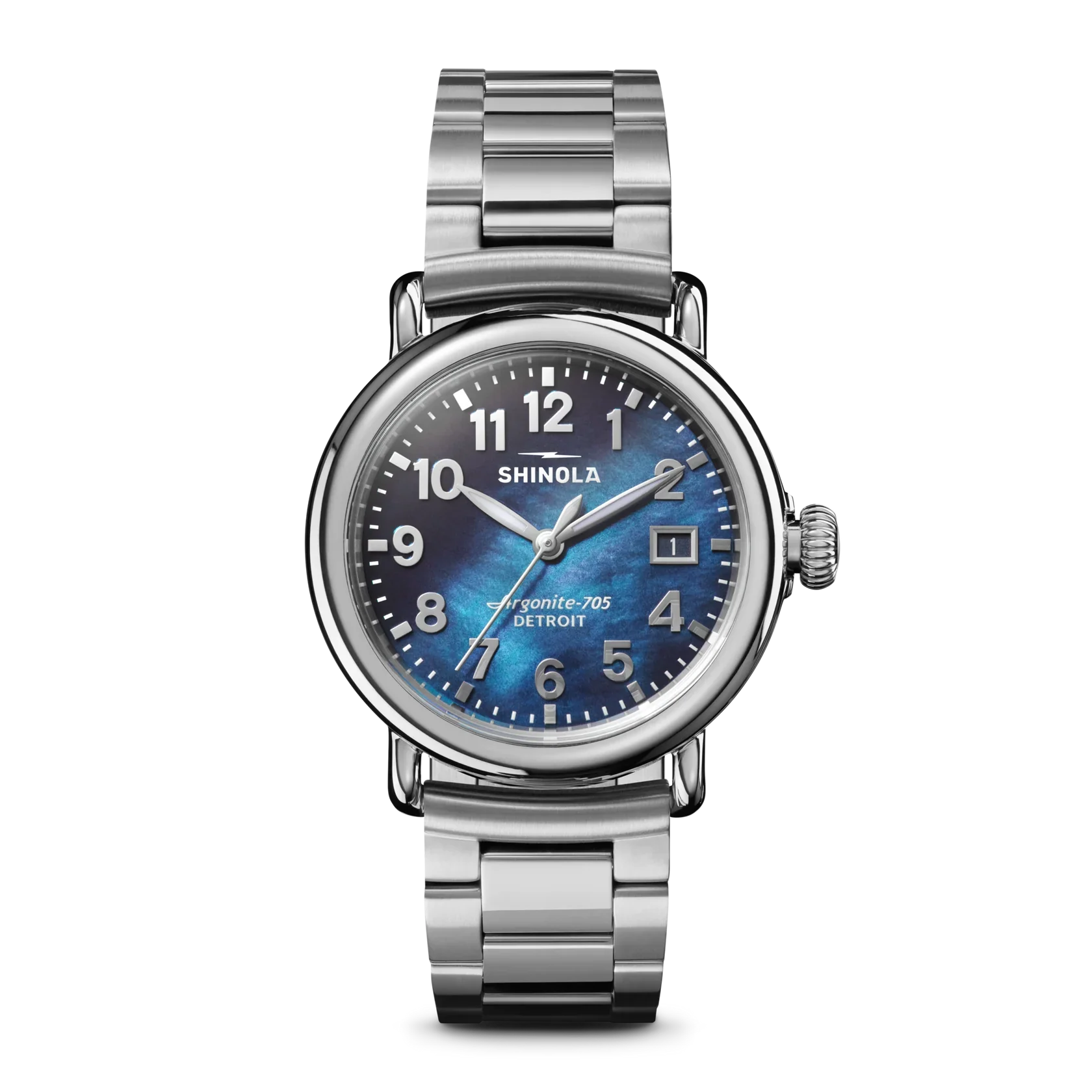 Runwell 36mm Cadet Blue Mother of Pearl Dial