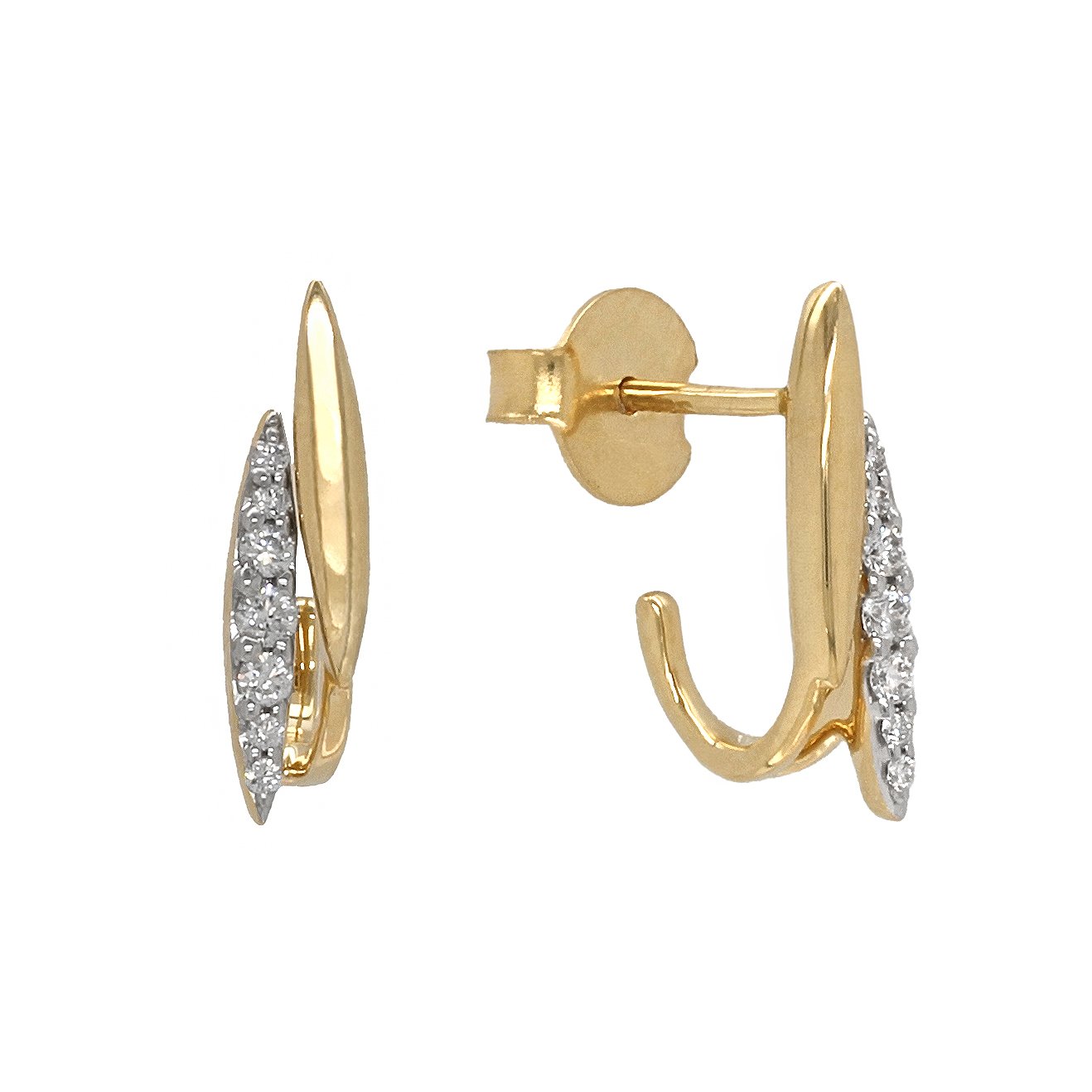 Diamond Navette Earrings