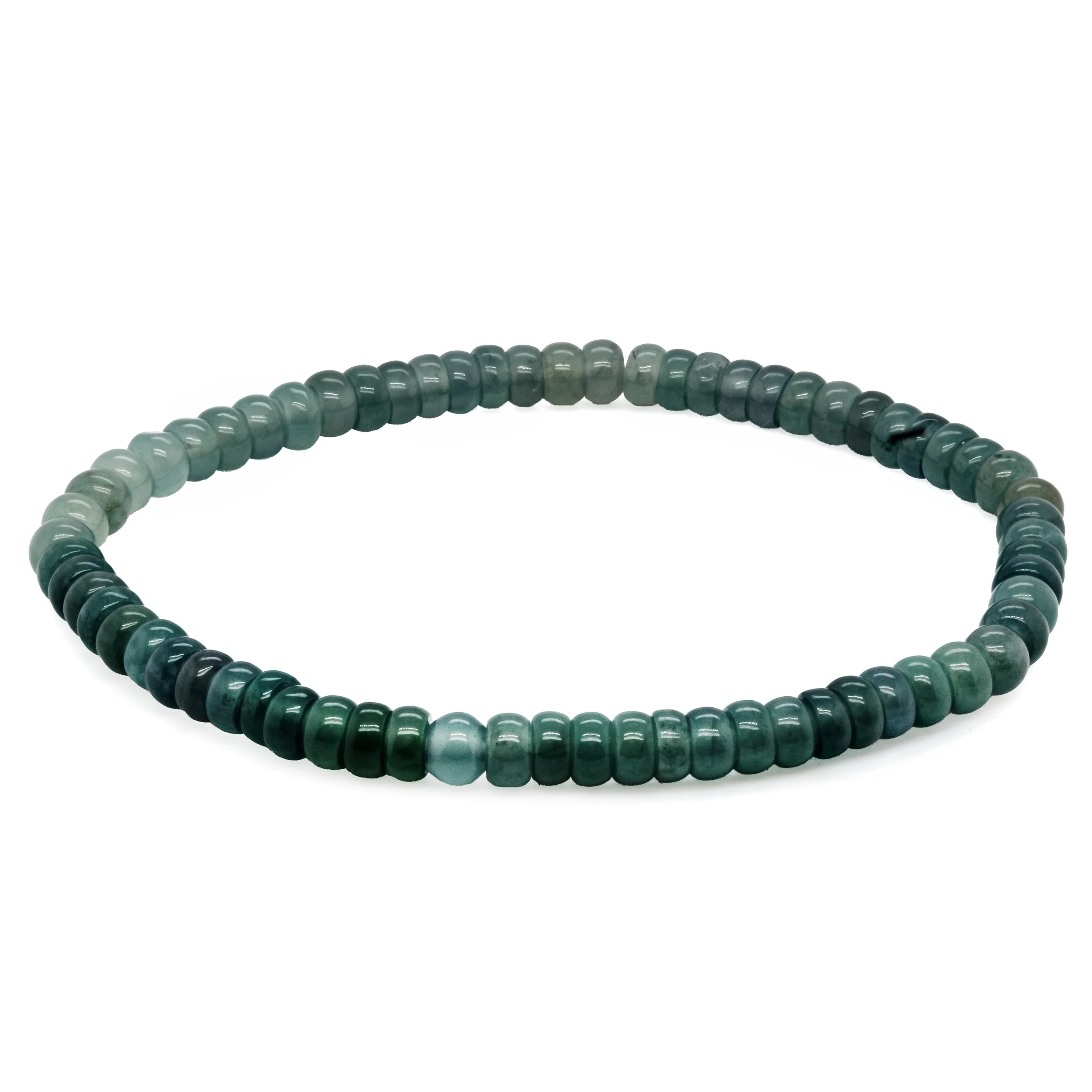 Blue Jade Bead Bracelet