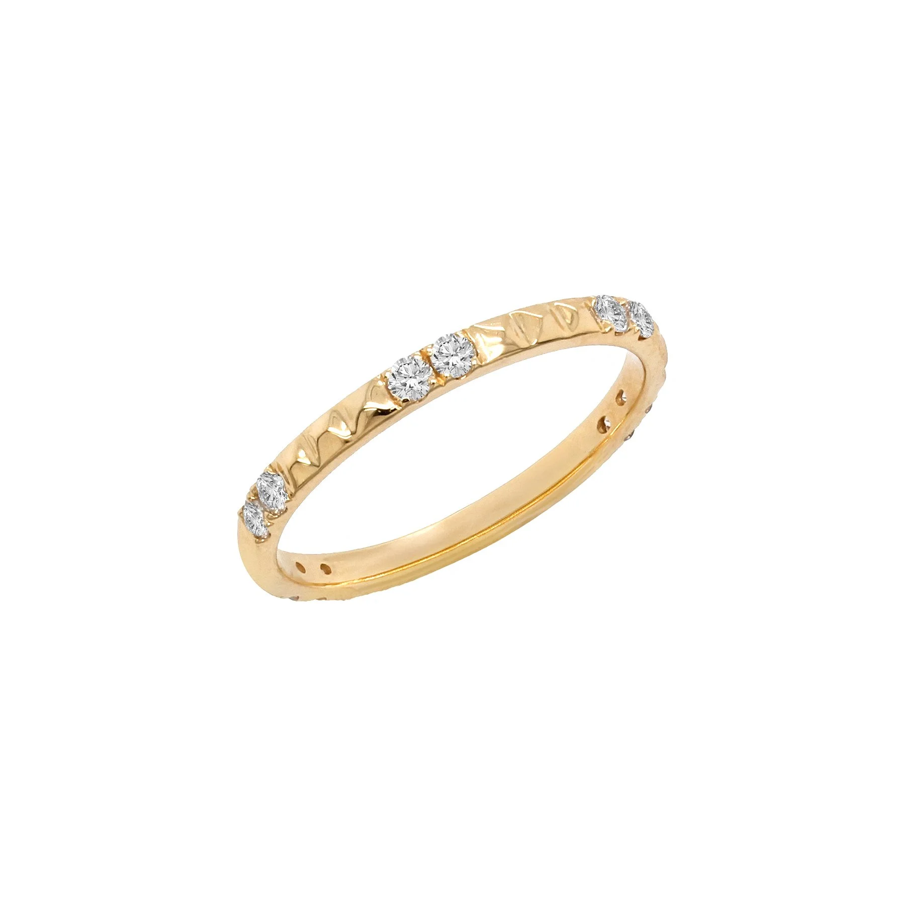 Pyramid Detailed Diamond Ring