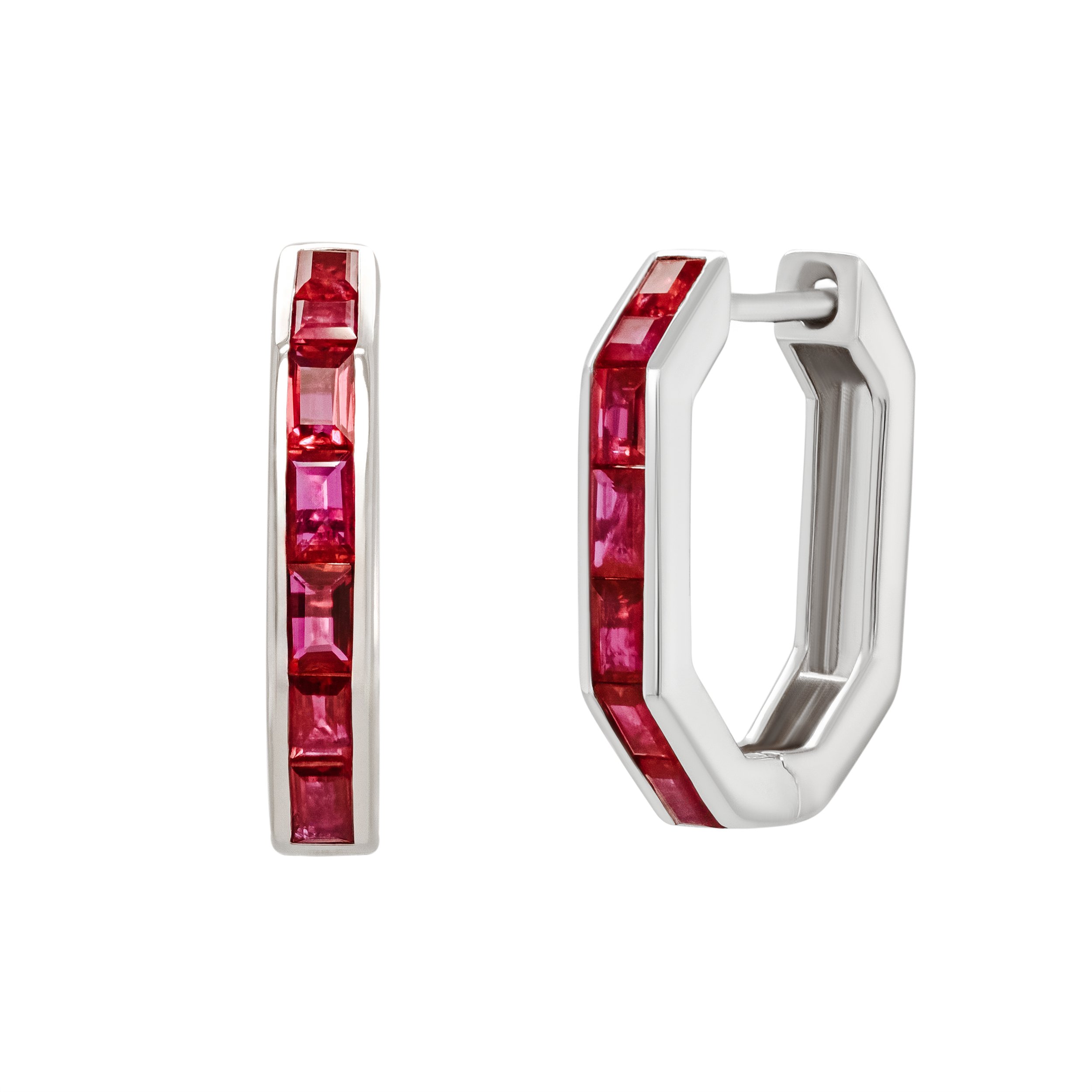 Ruby Huggie Earrings