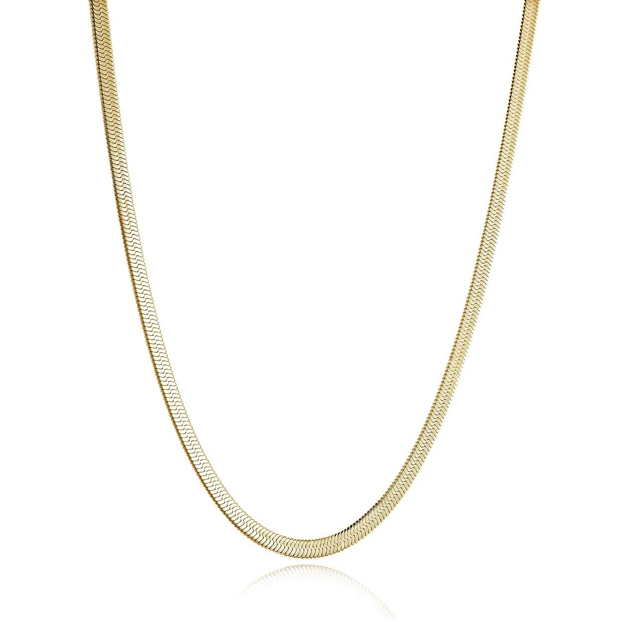 Gold-Tone Herringbone Necklace